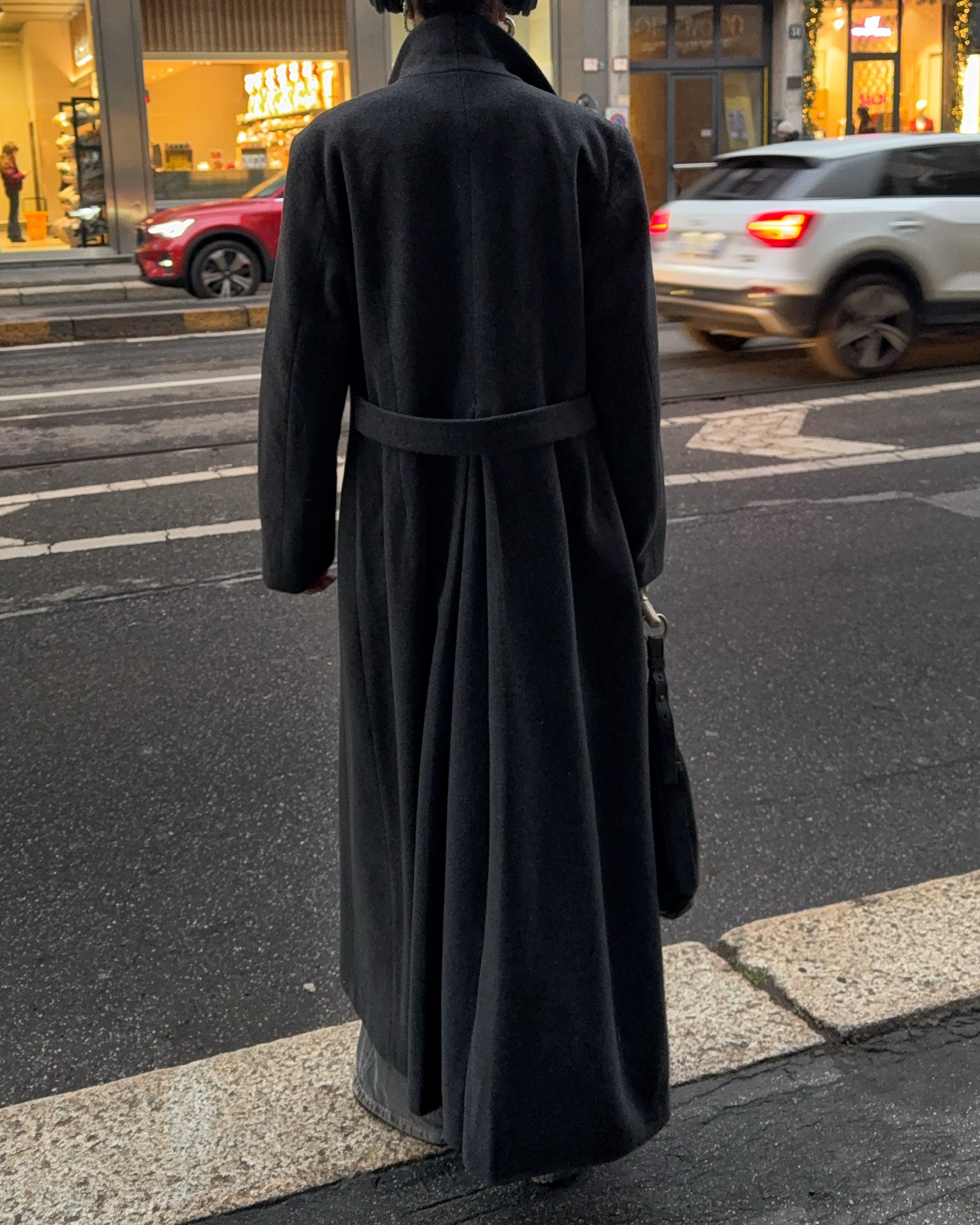Papessa extra LONG grey coat
