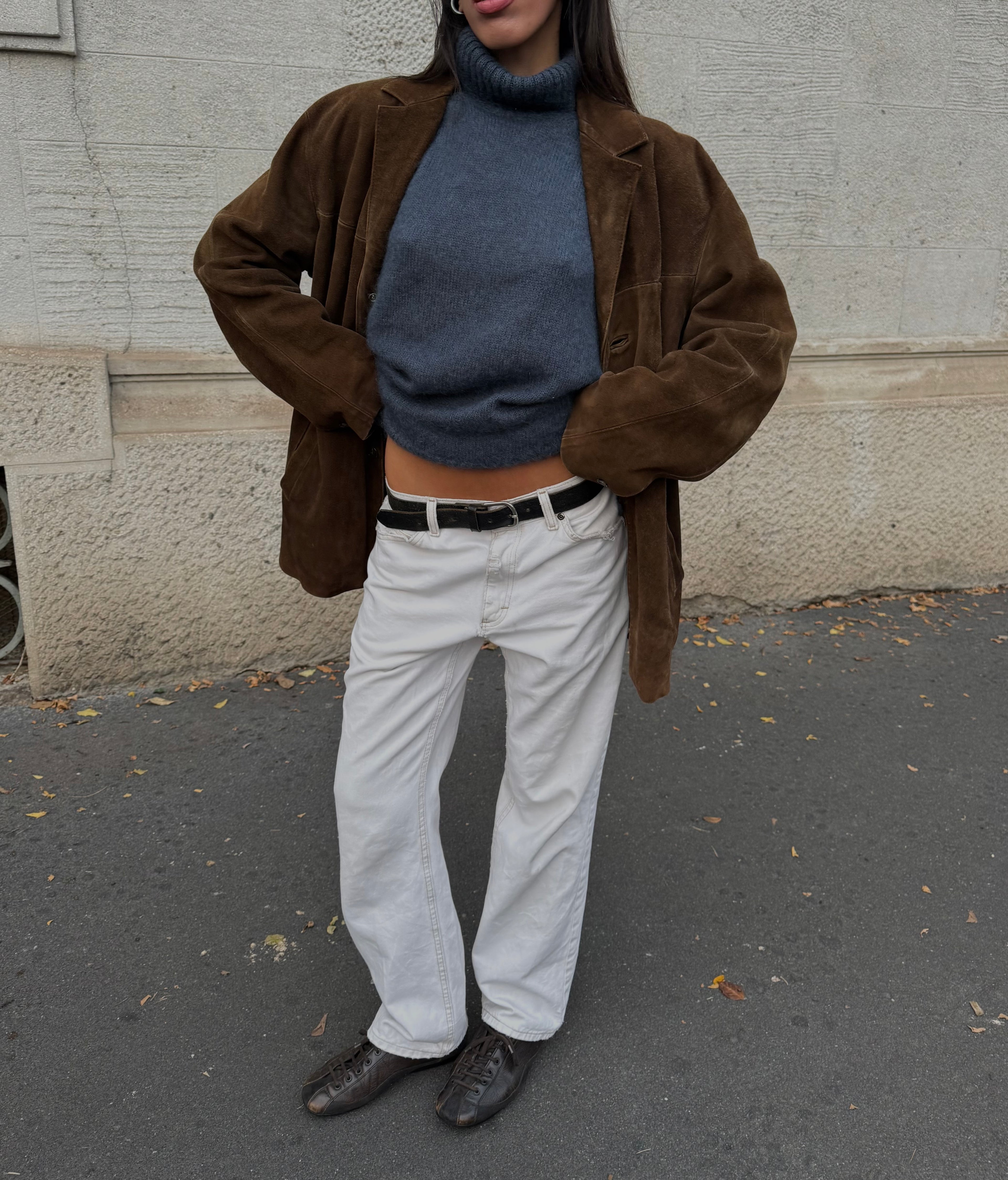 Brown chocolate suede jacket