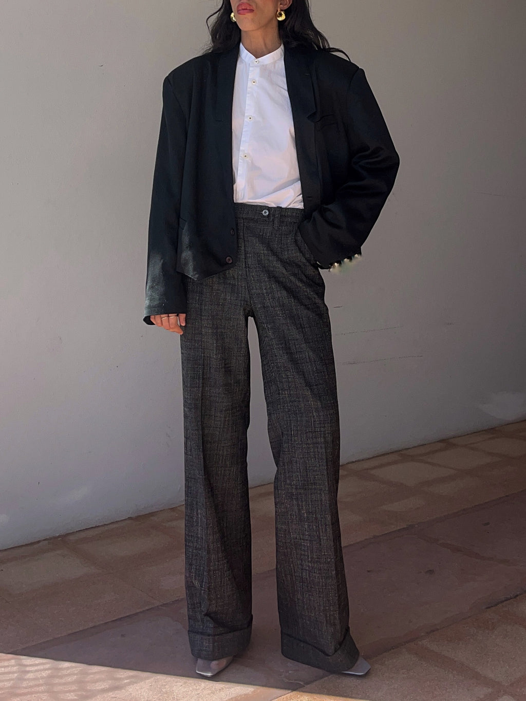 Black over blazer