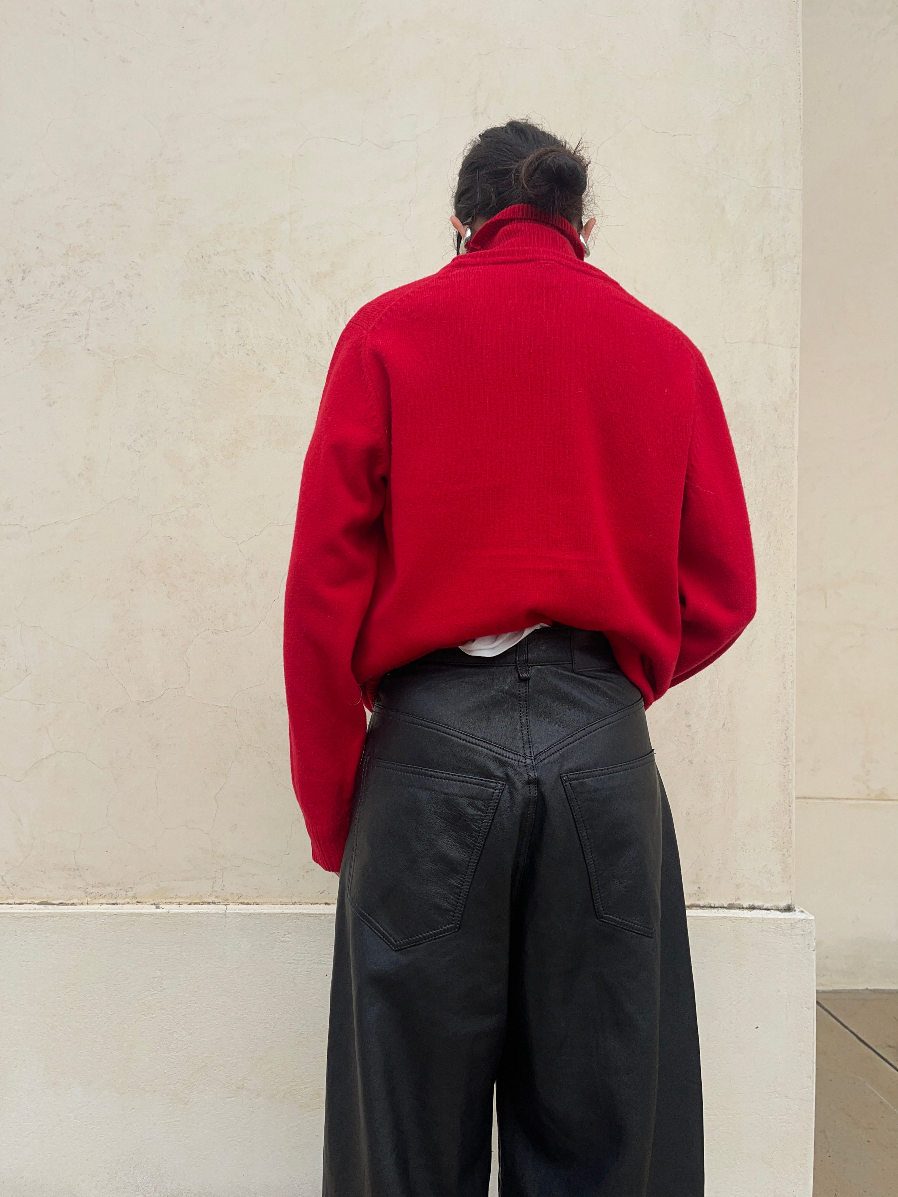 100 wool red jumper