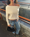 100% wool Off shoulder jumper