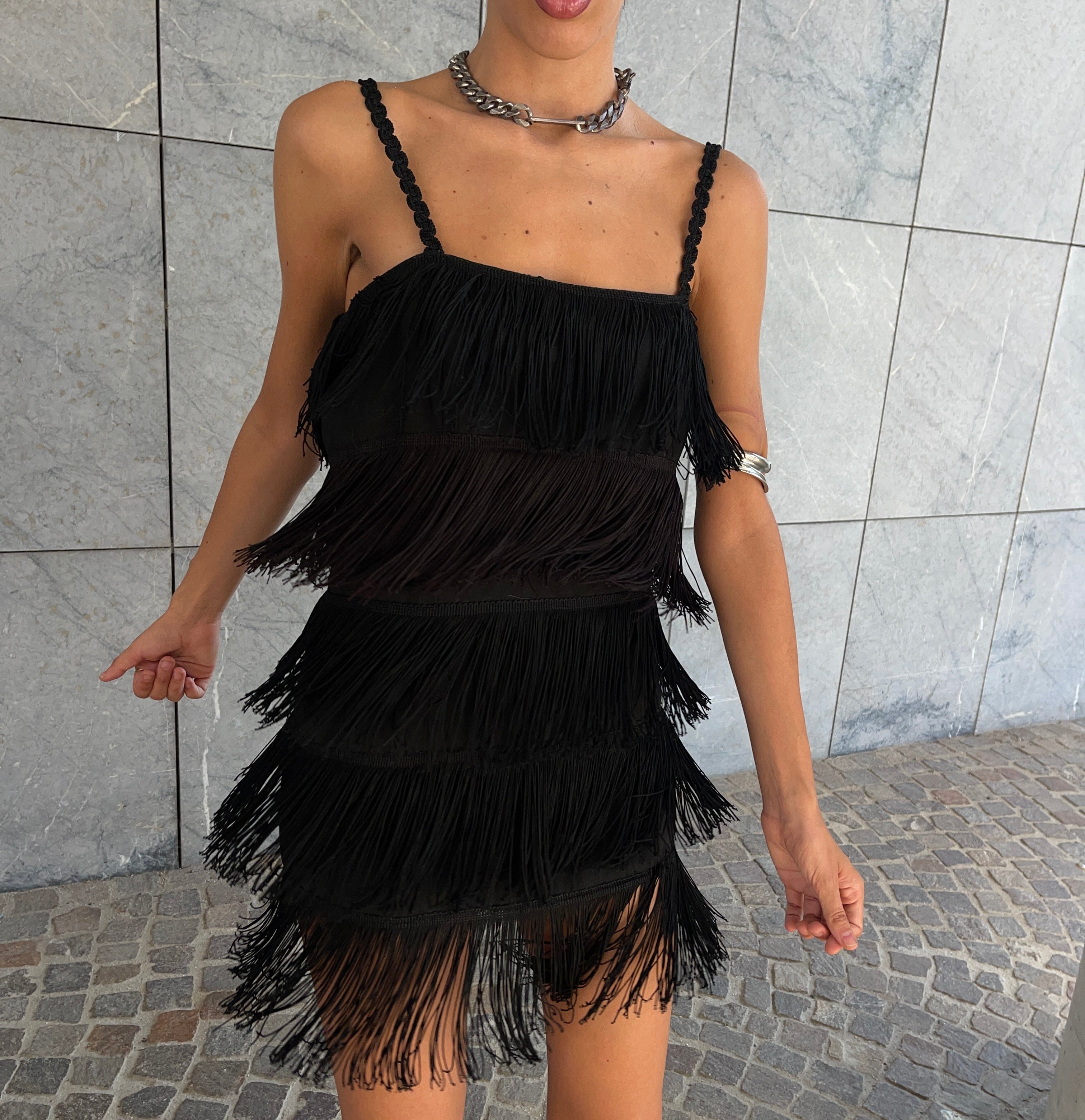 Fringed vintage dress