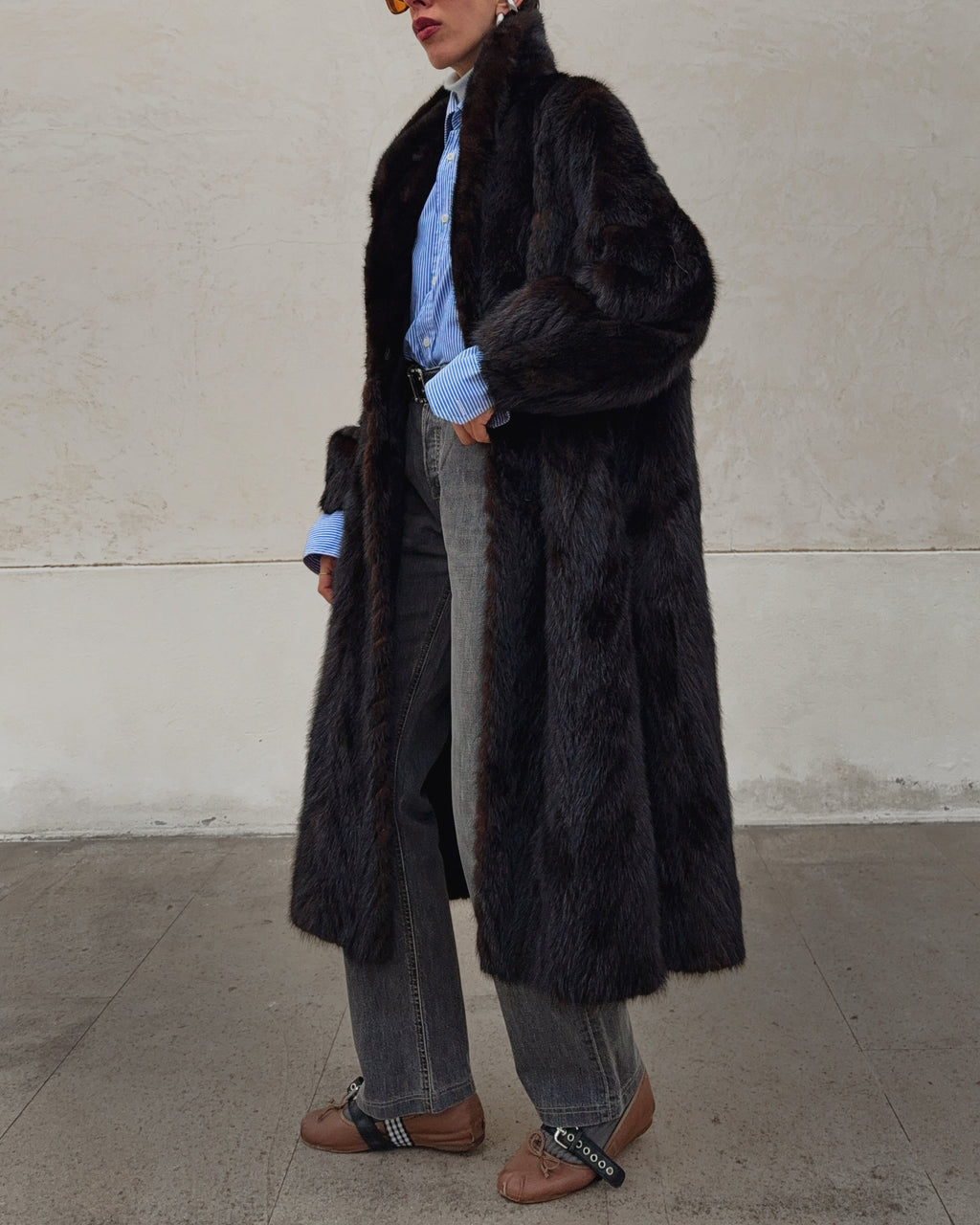 Mink fur coat