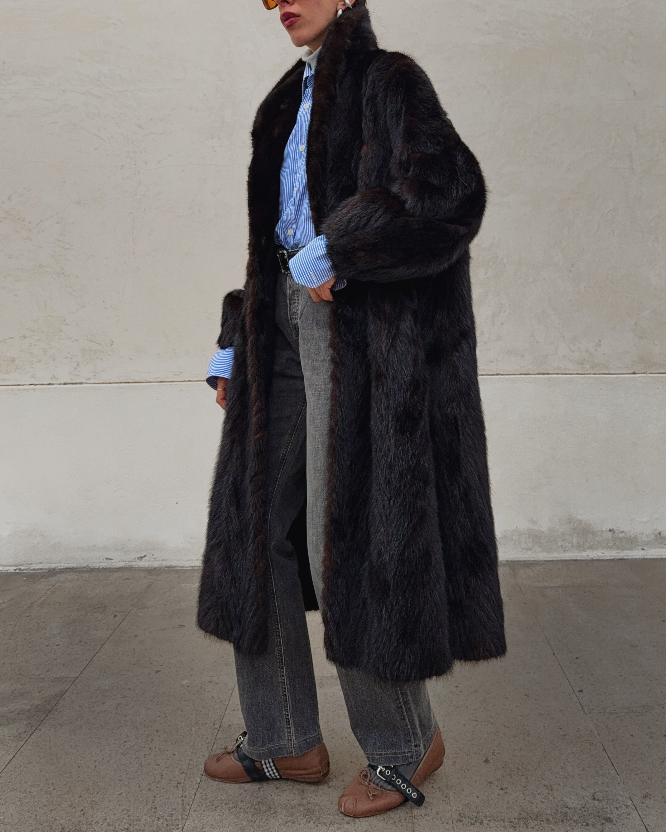 Mink fur coat