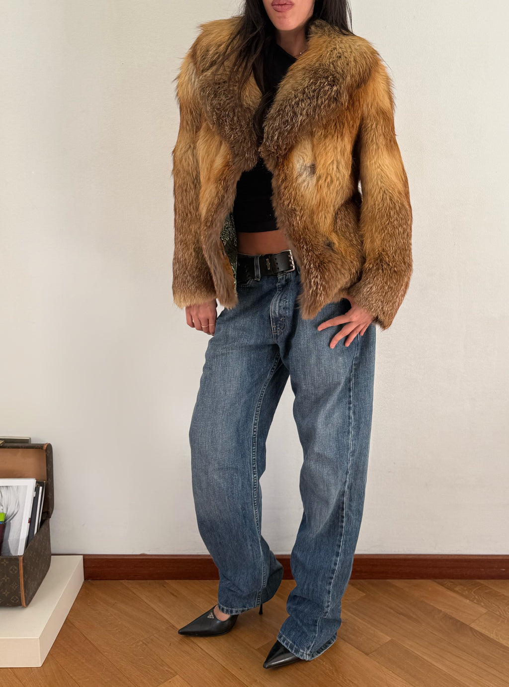 Fox fur vintage jacket
