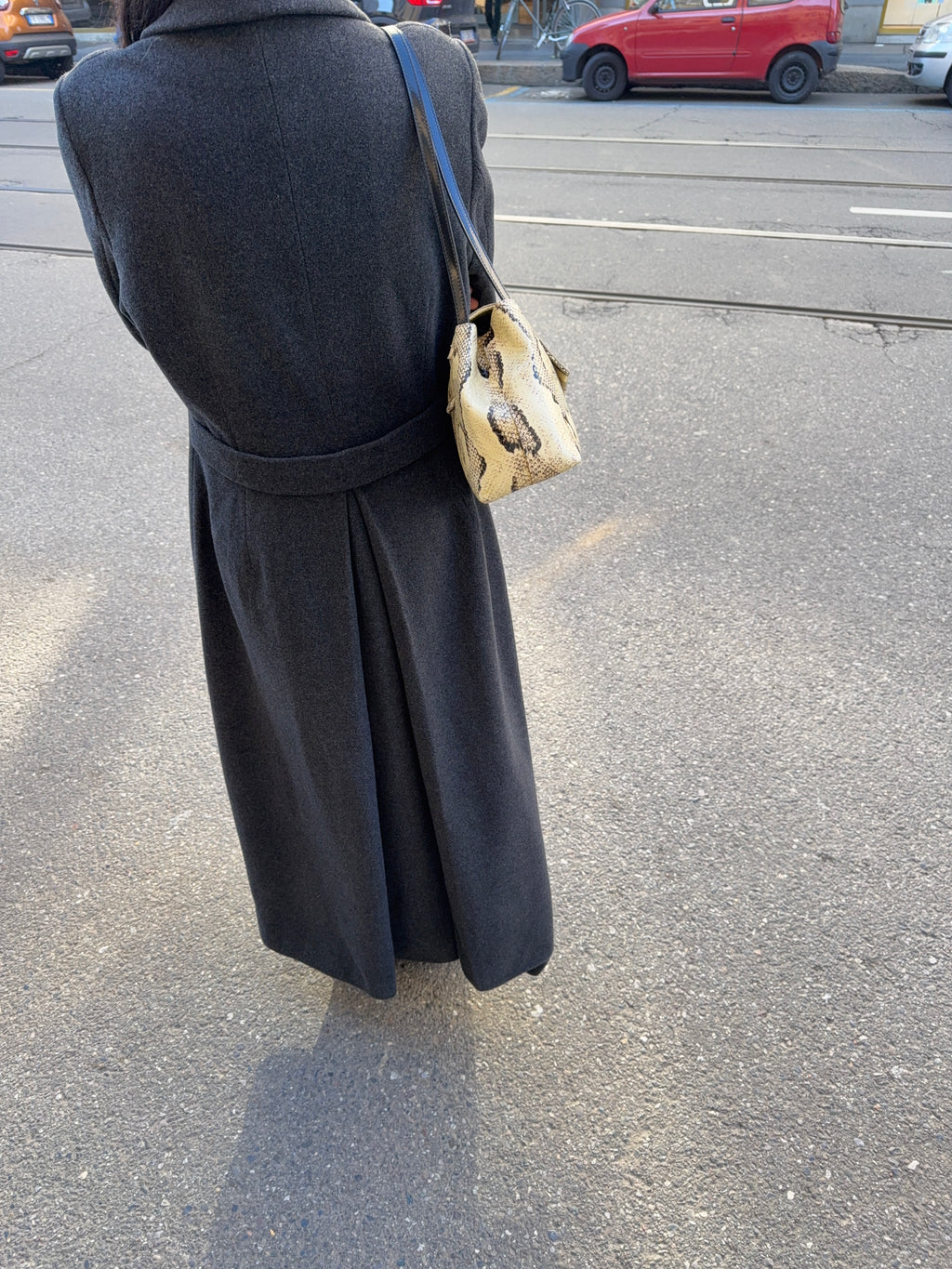 Papessa extra LONG grey coat