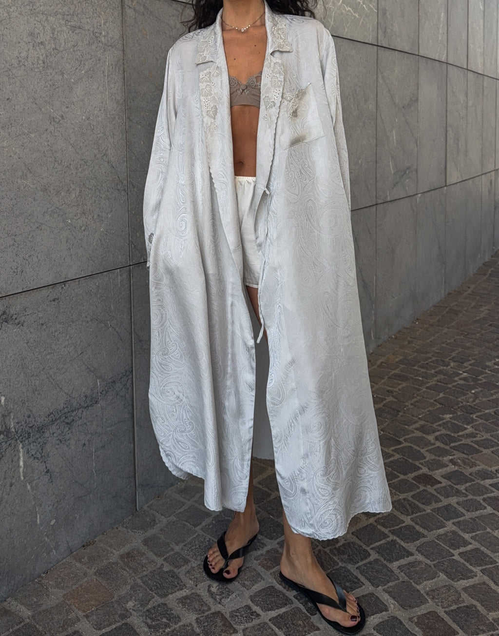 100 silk vestaglia