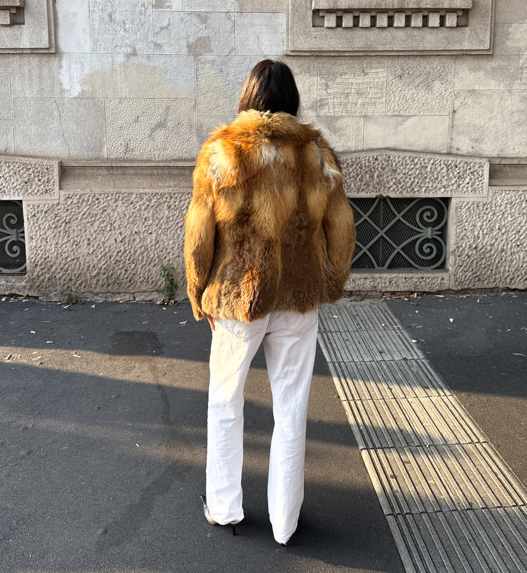 Fox fur vintage jacket