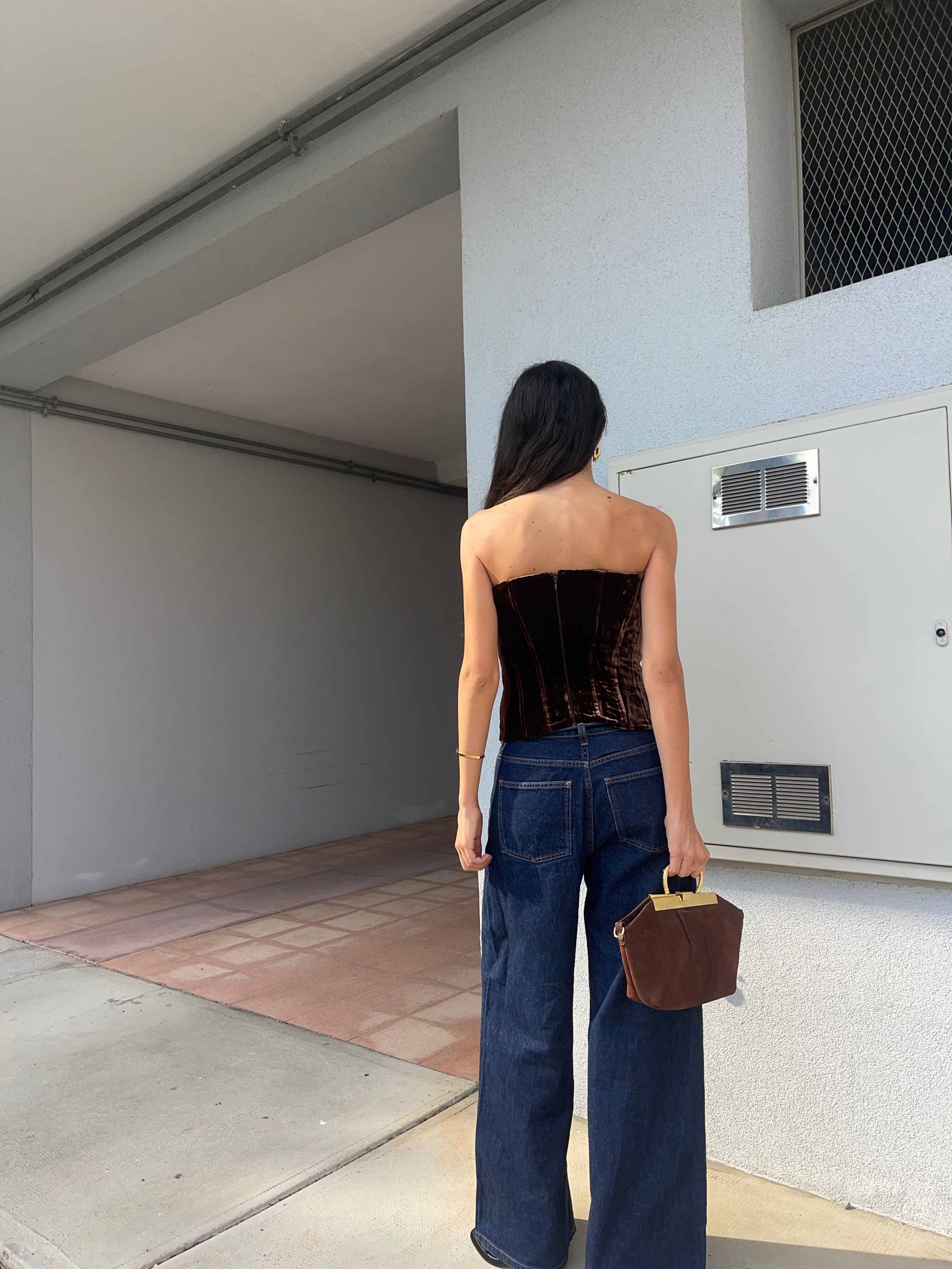Luisa Spagnoli Velvet silk bustier