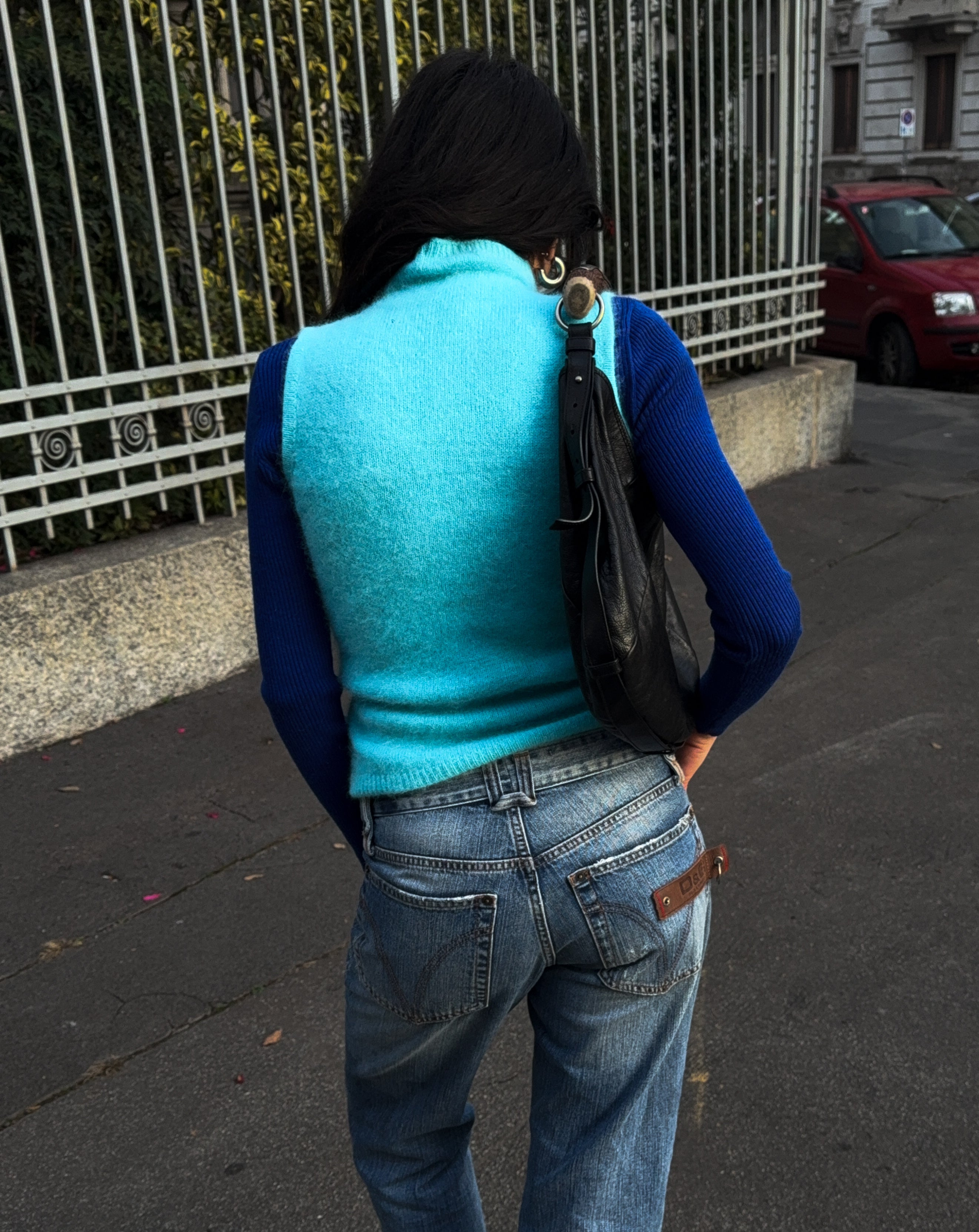 Angora Sky blue top