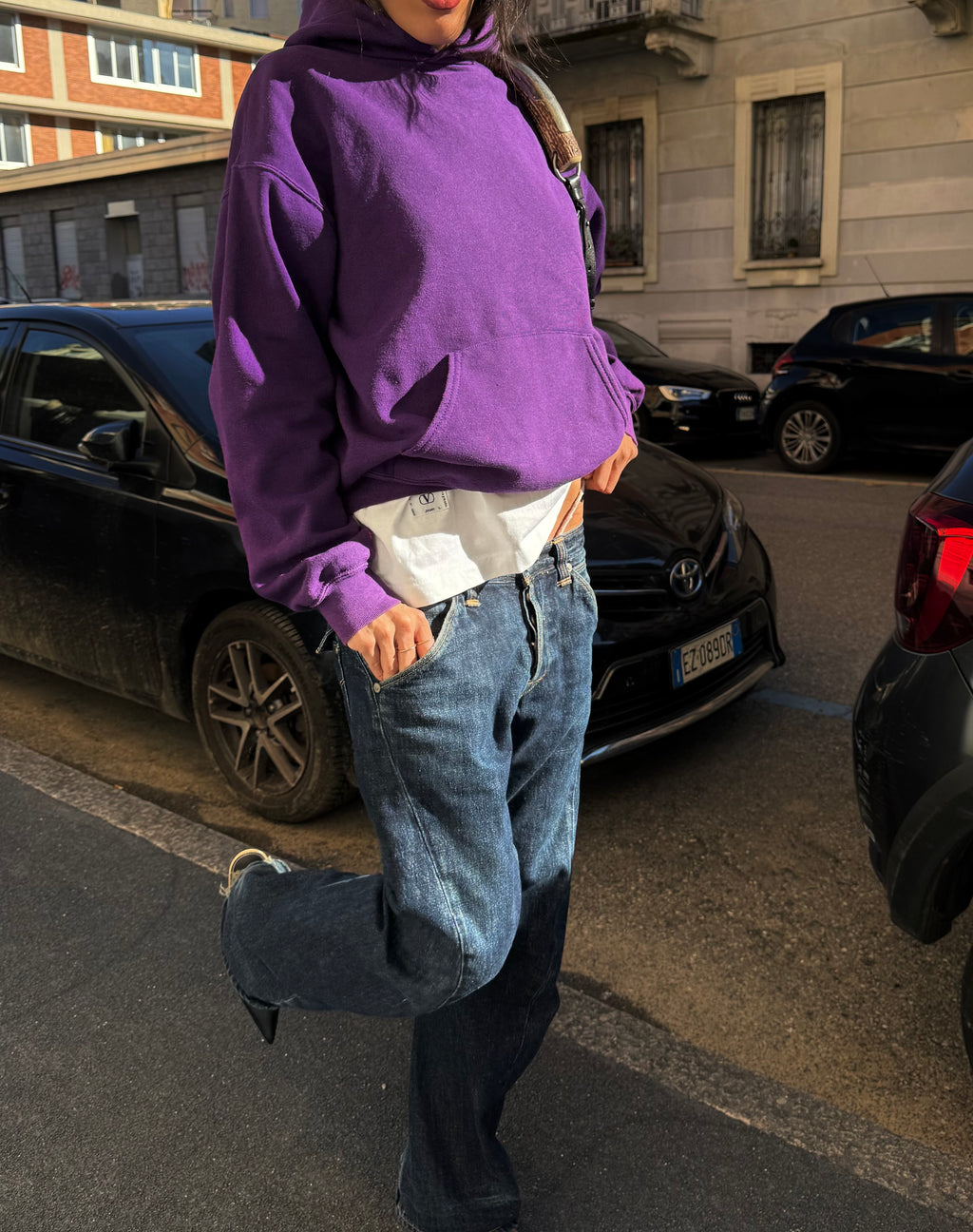 Vintage violet hoodie