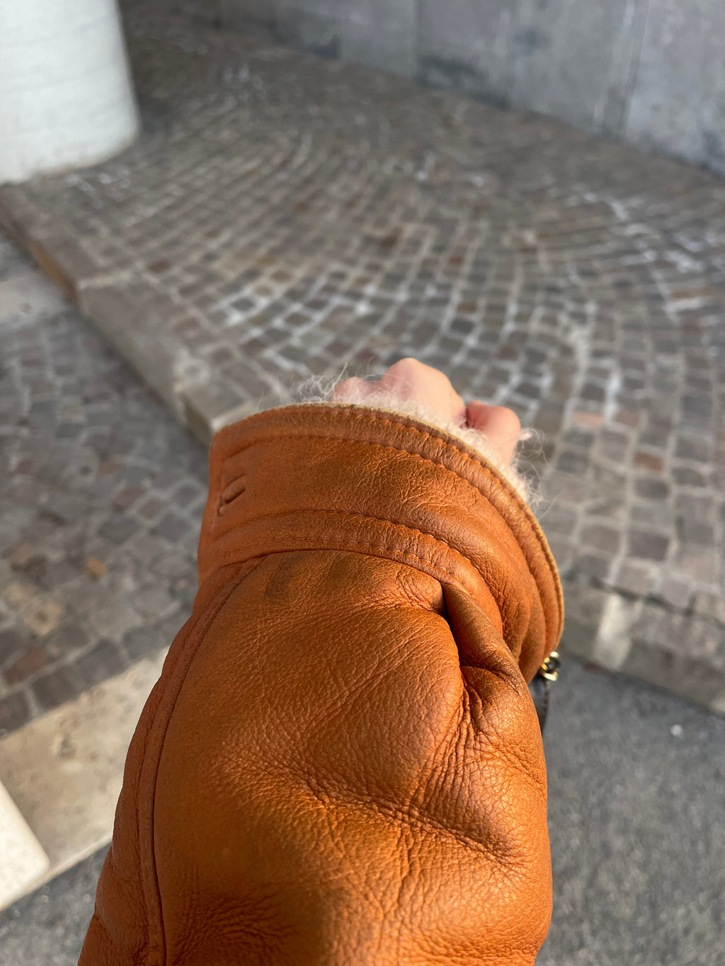 Shearling bomber