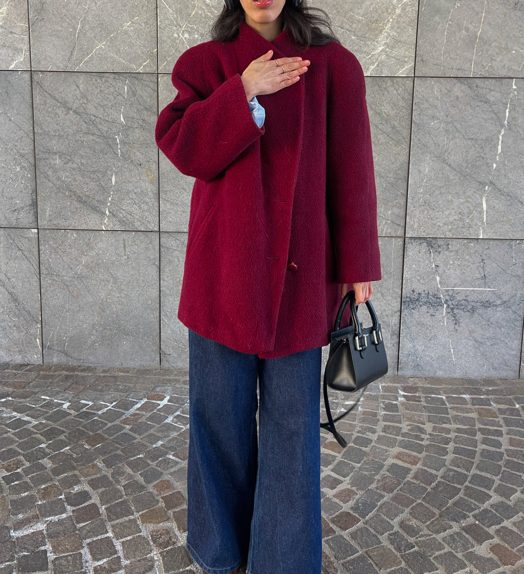 Burgundy VINTAGE short coat