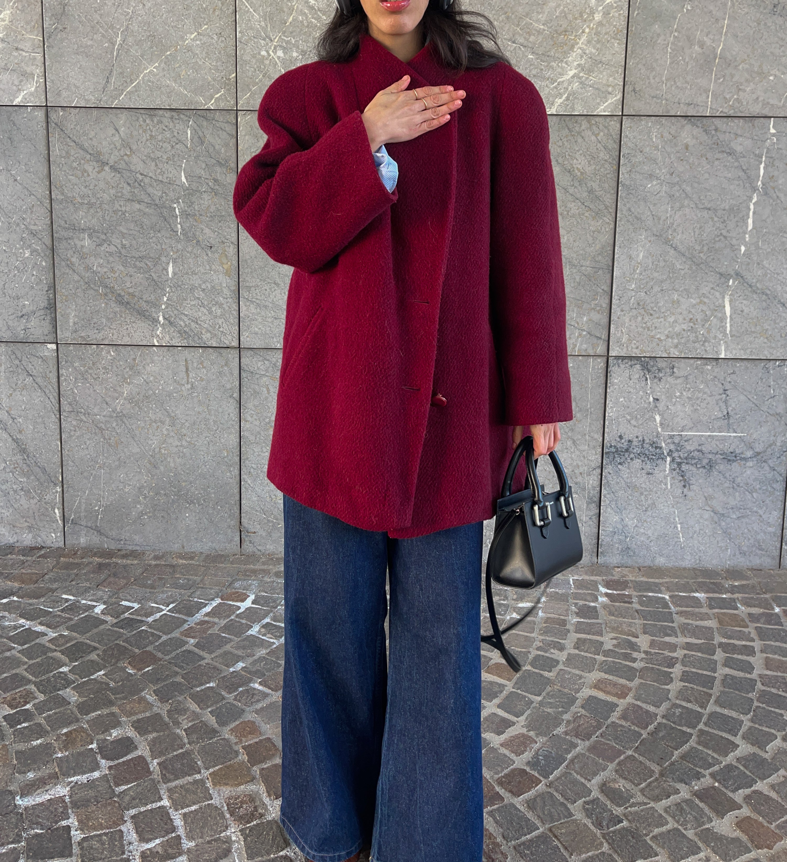 Burgundy VINTAGE short coat