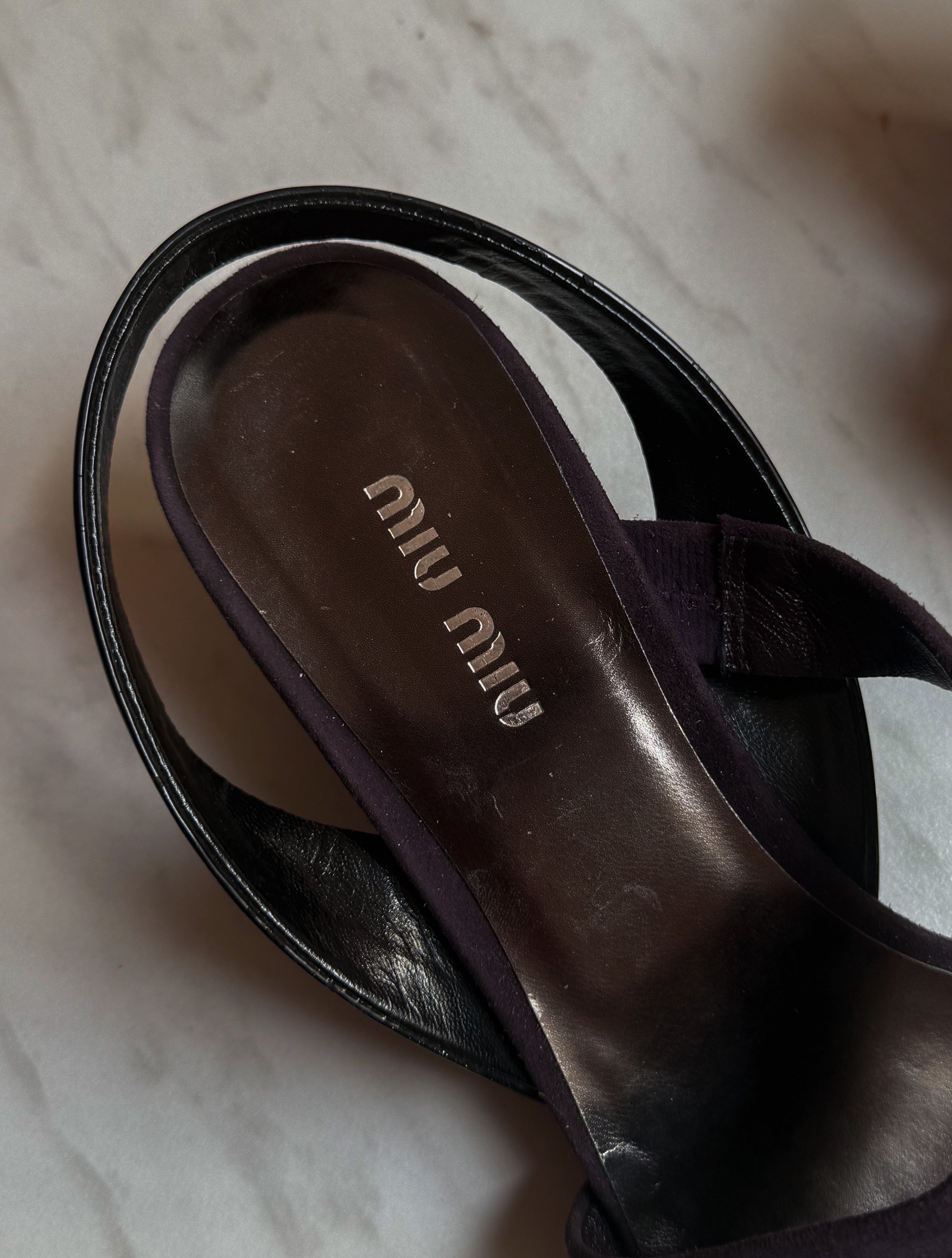 Miu miu violet sandals