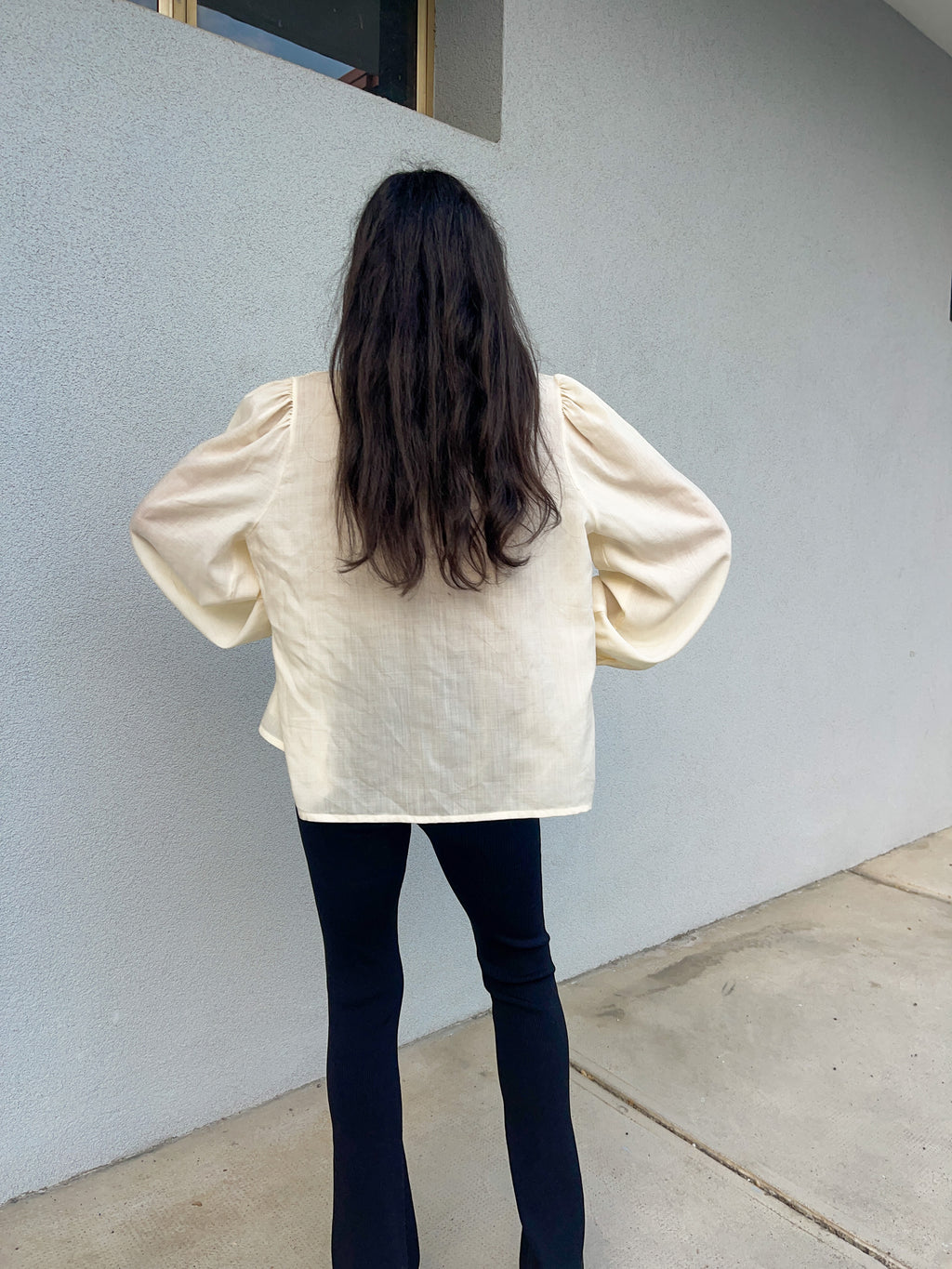 Baloon wool shirt