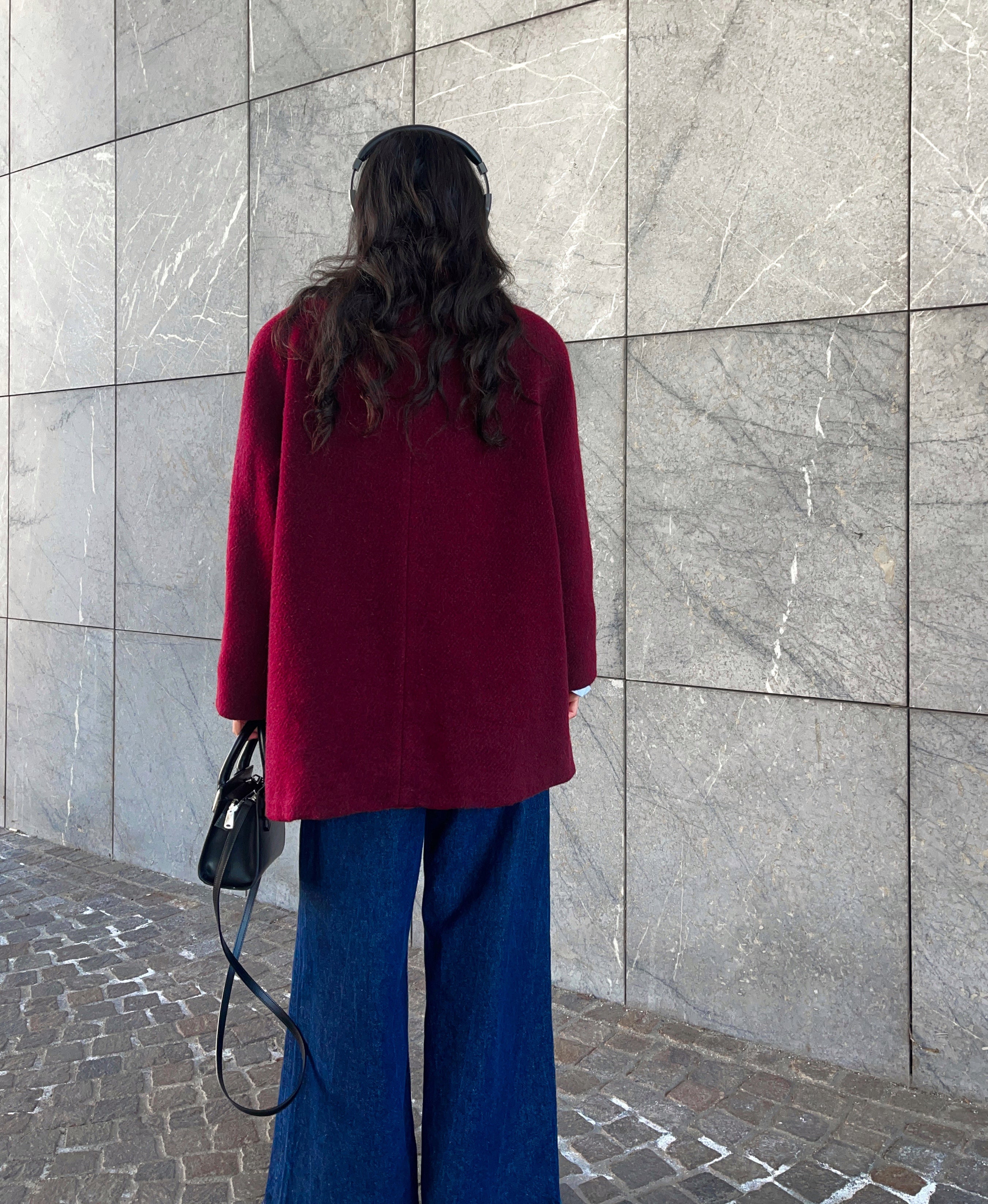 Burgundy VINTAGE short coat