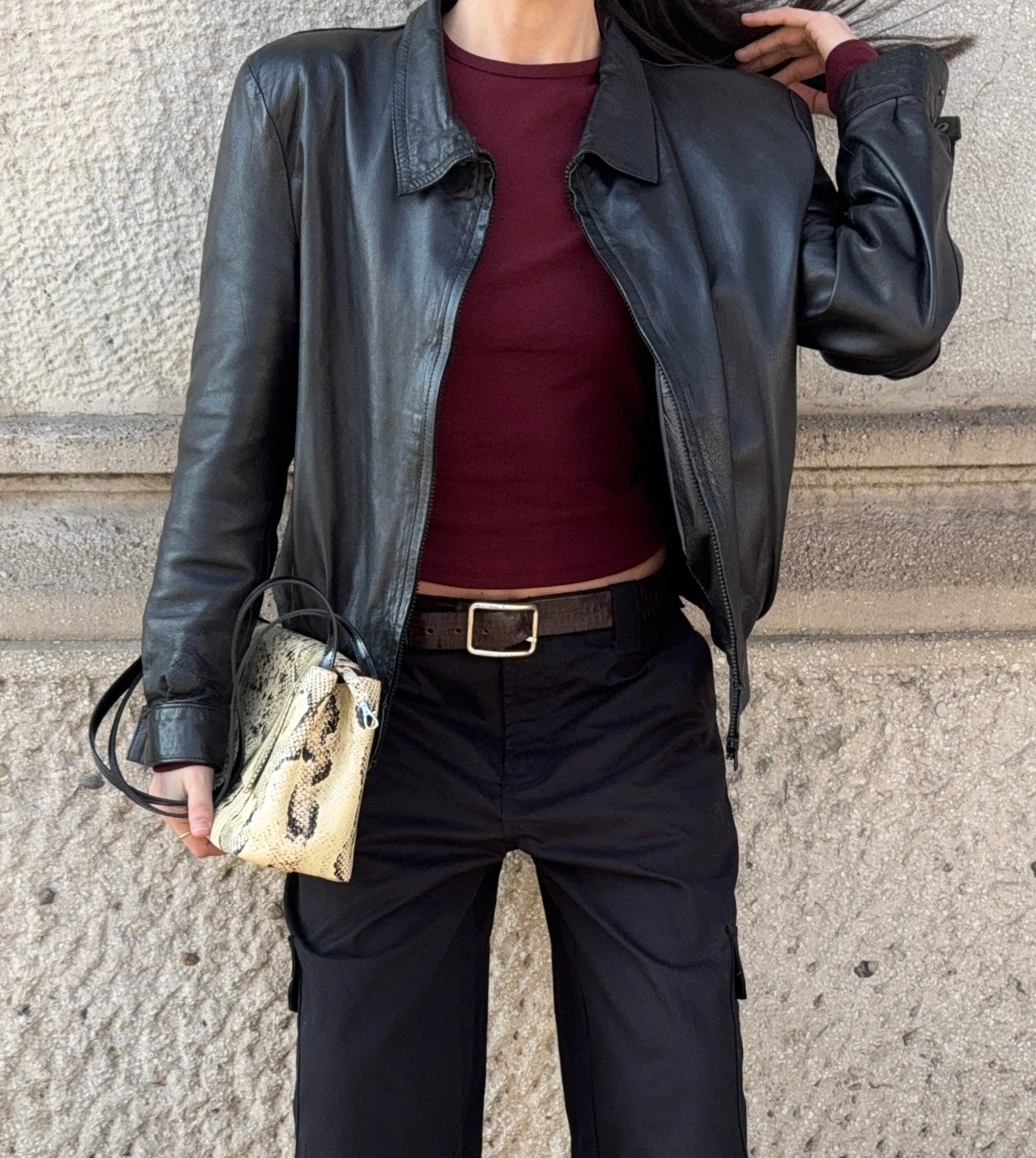 Leather jacket/ bomber