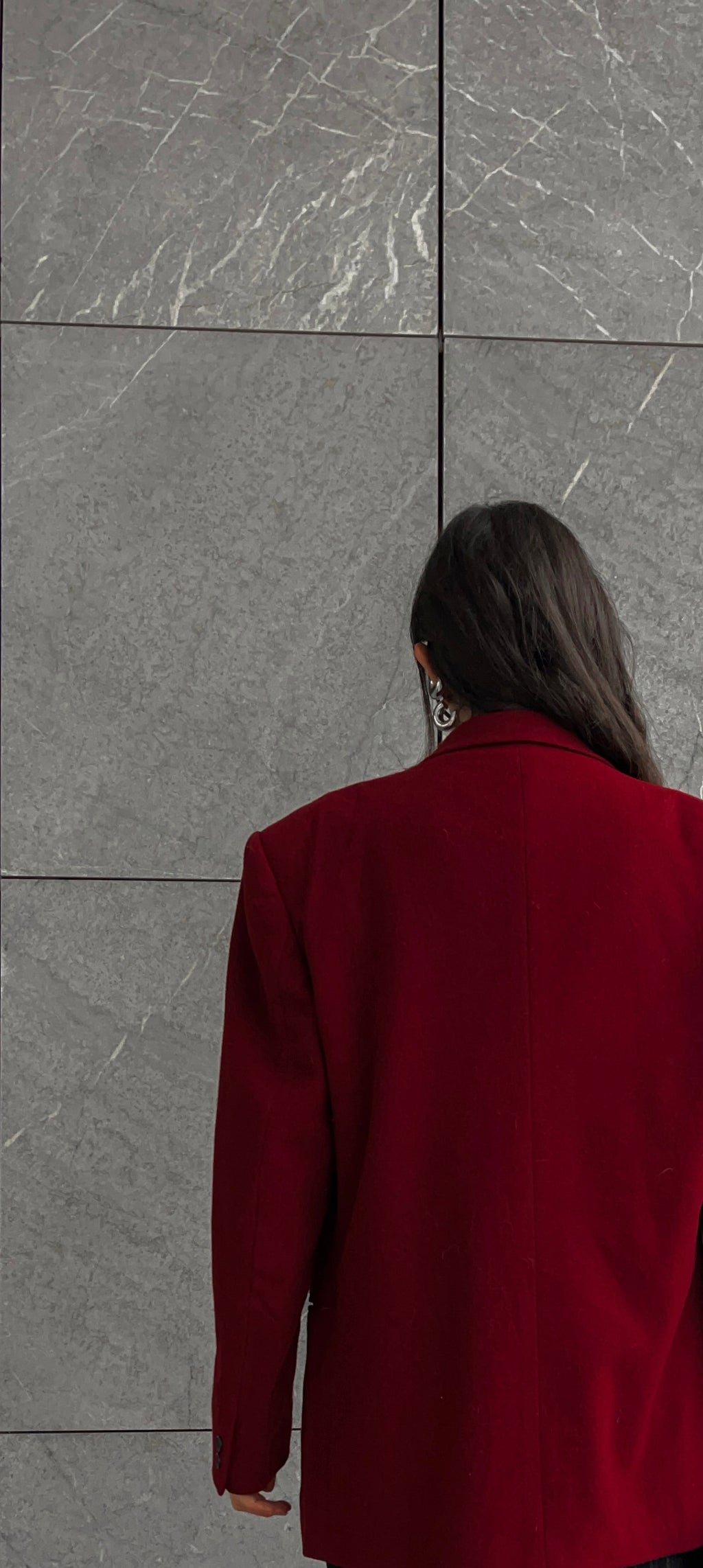 Burgundy wool blazer