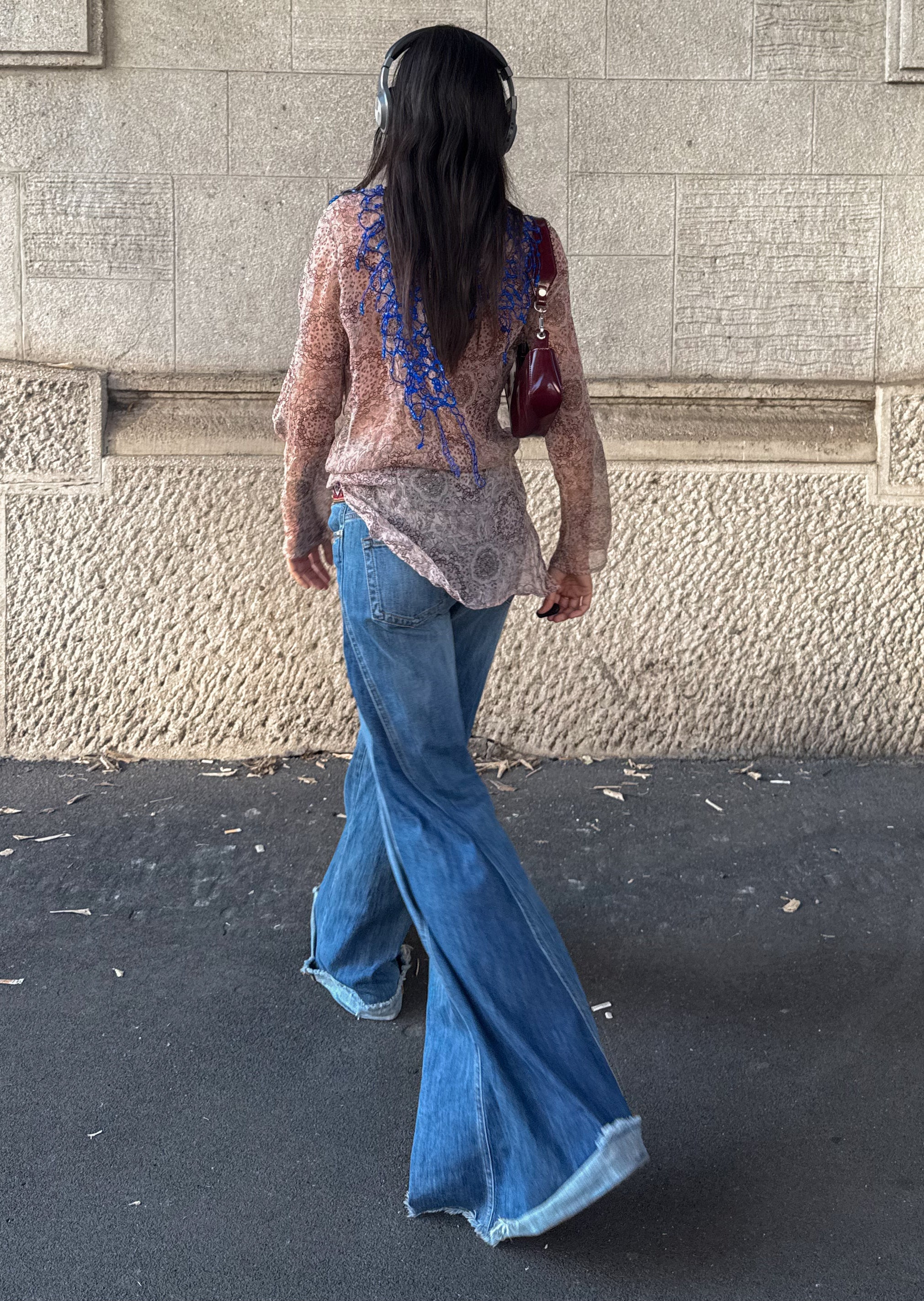Paisley print silk shirt