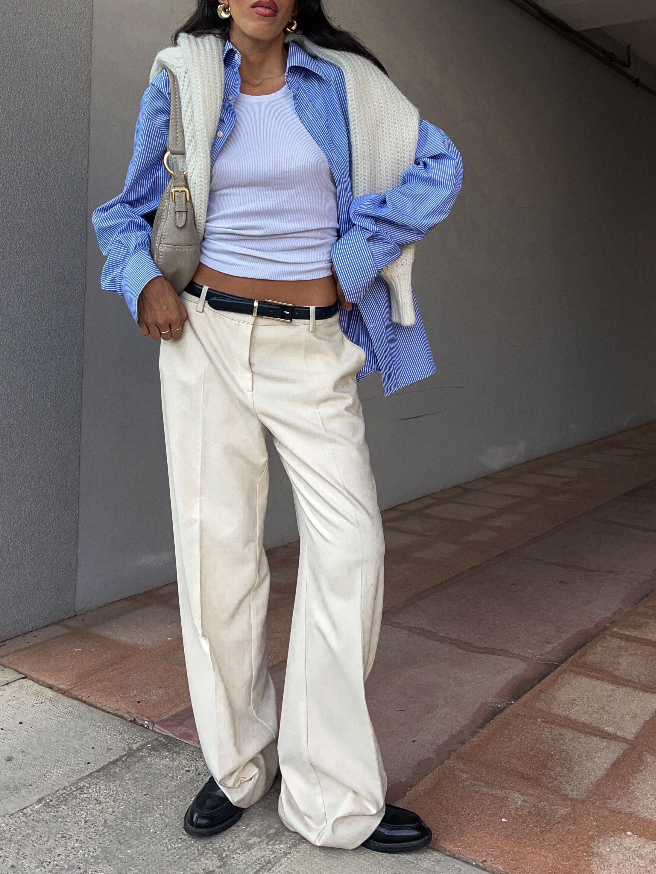 White marella trousers