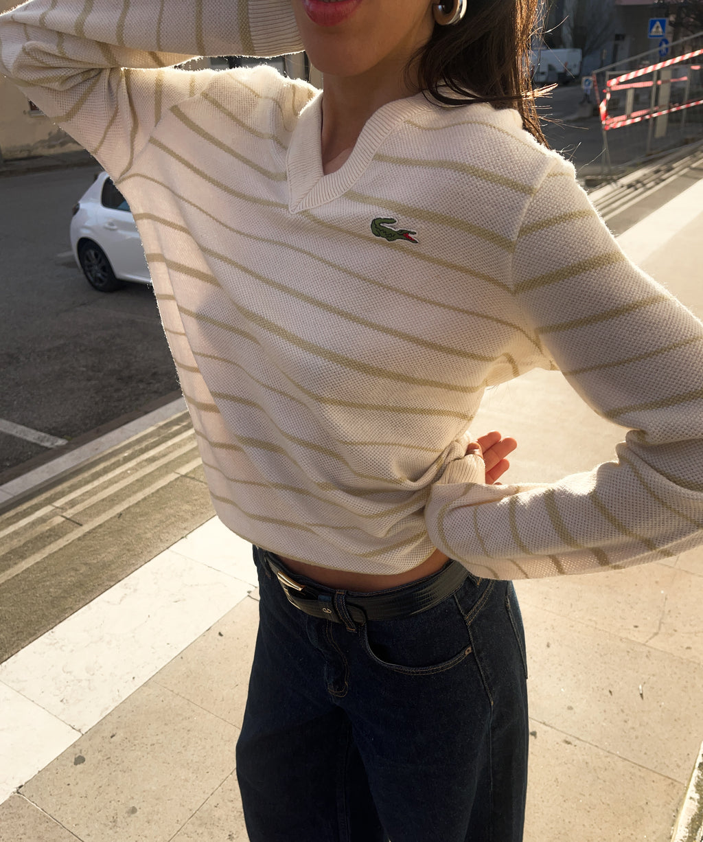 Lacoste vintage striped sweater