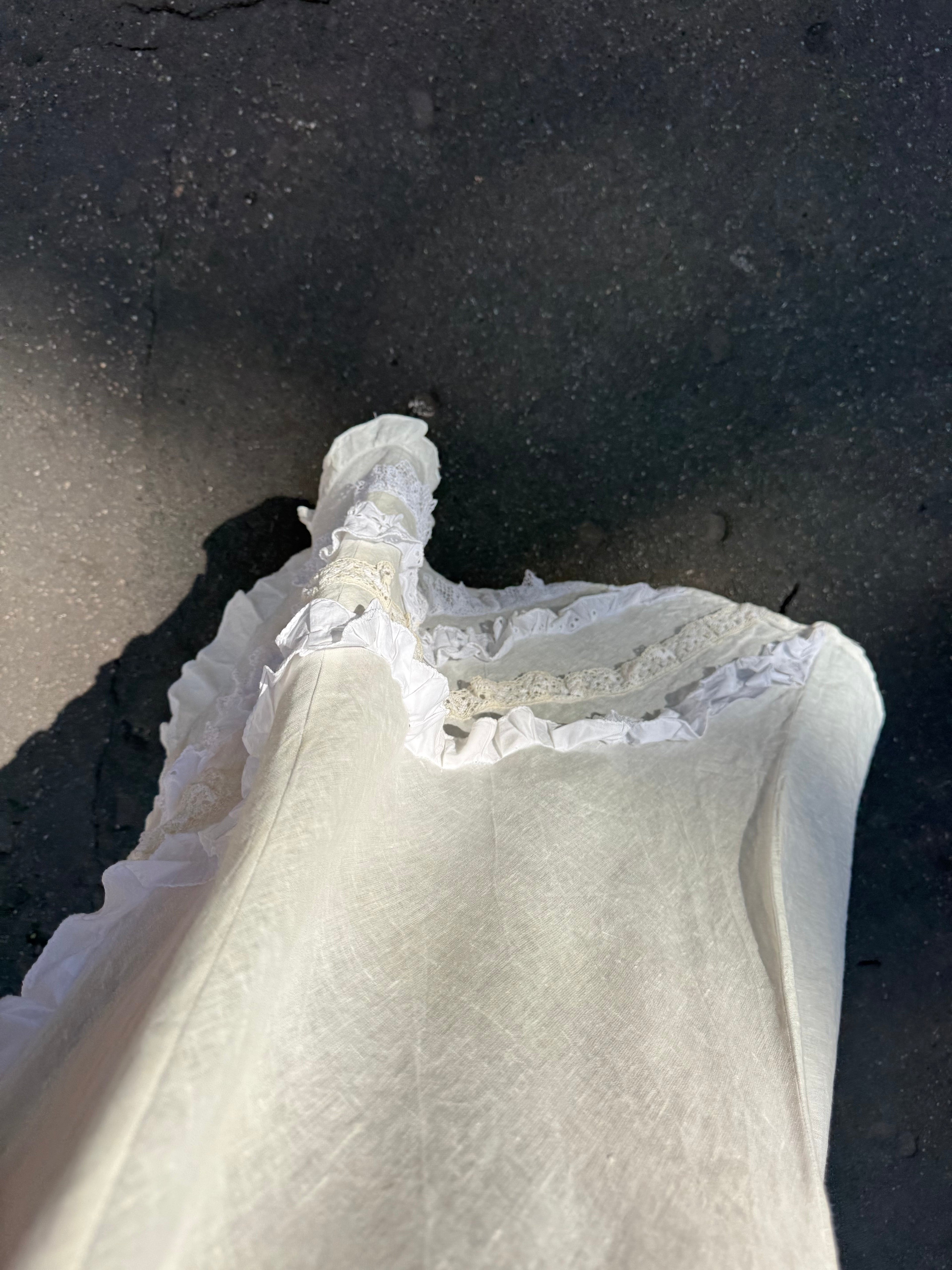 100 linen white dress