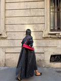 100% leather long coat