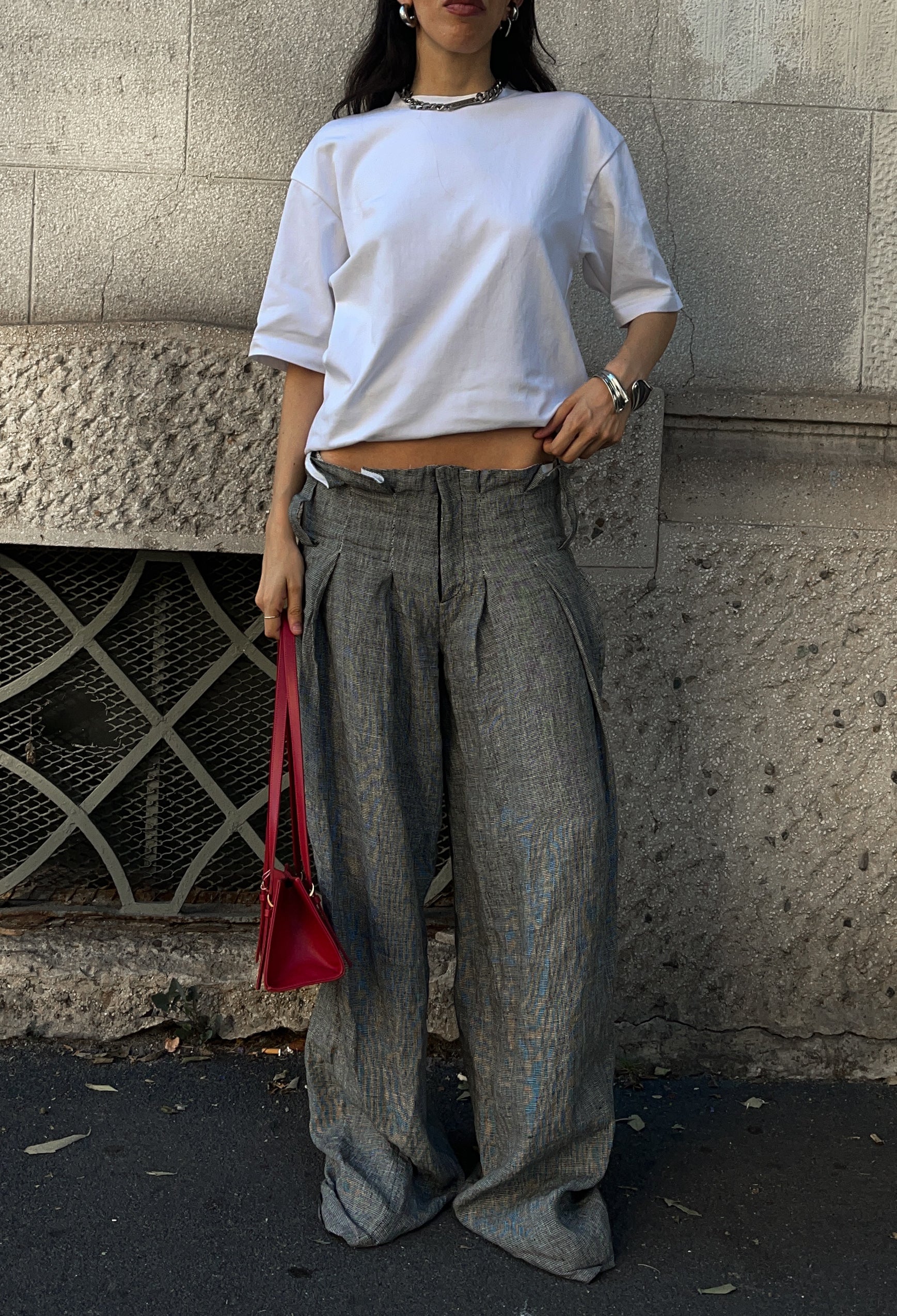 100% linen MALLONI trousers