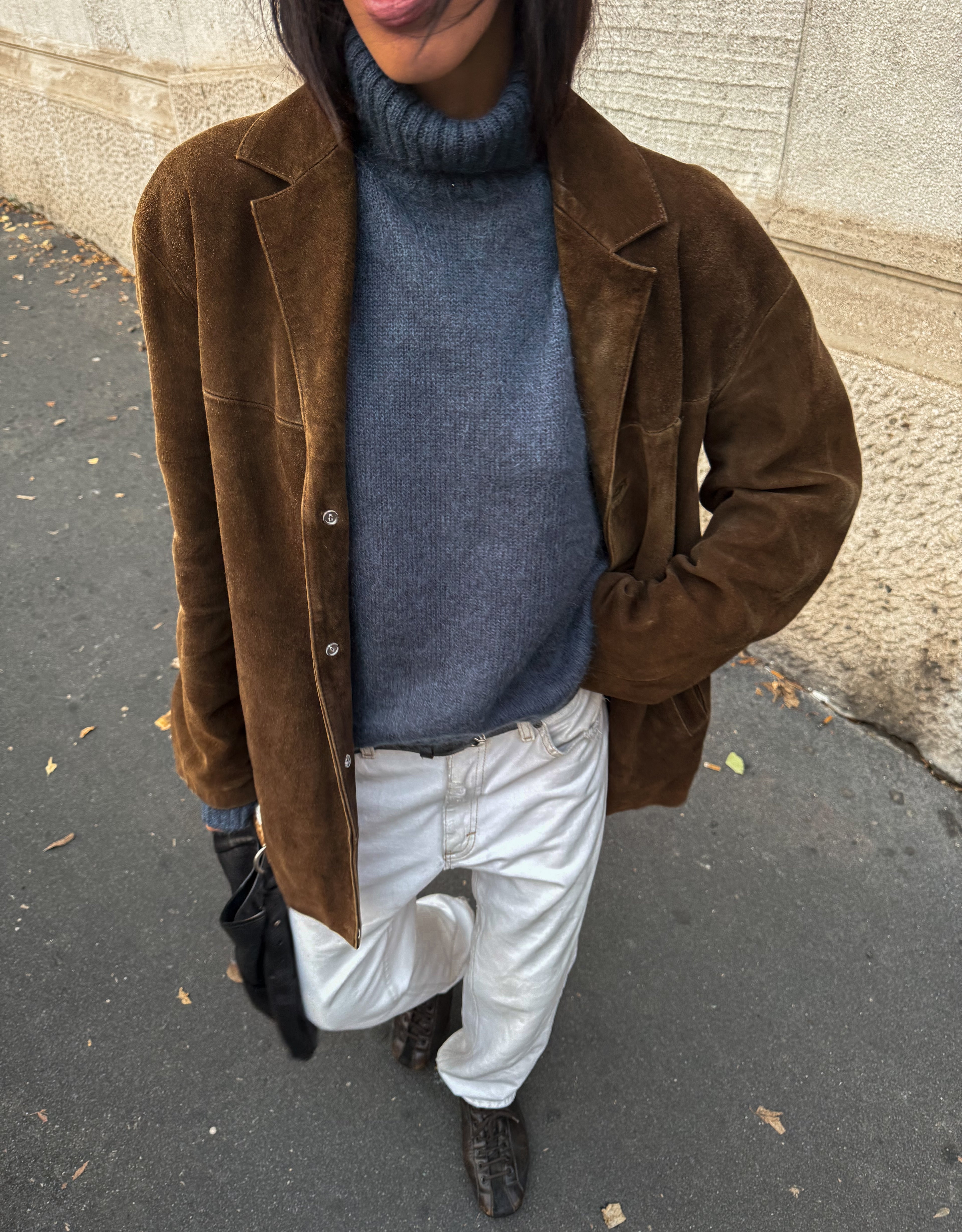 Brown chocolate suede jacket