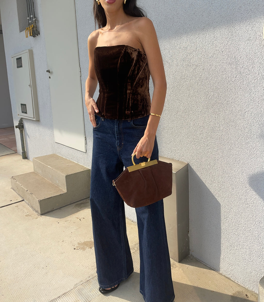Luisa Spagnoli Velvet silk bustier