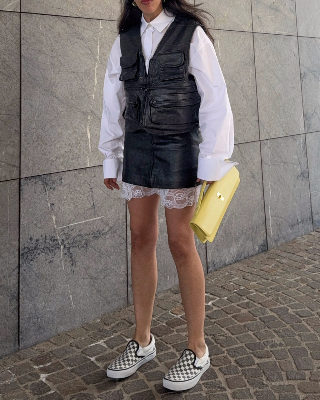 100% leather gilet