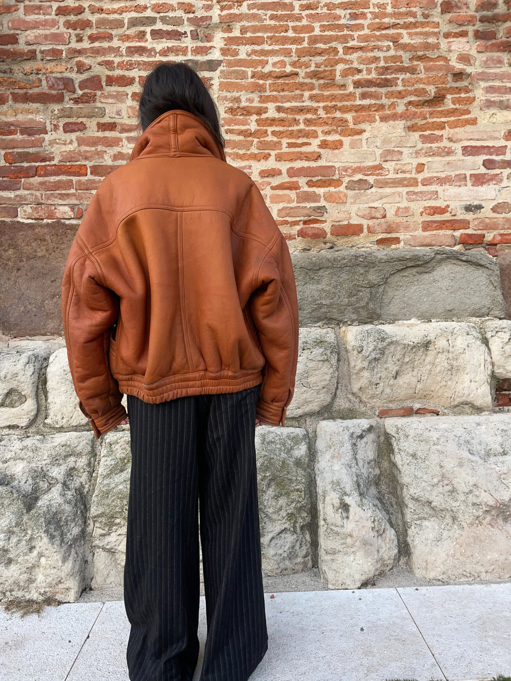Shearling bomber