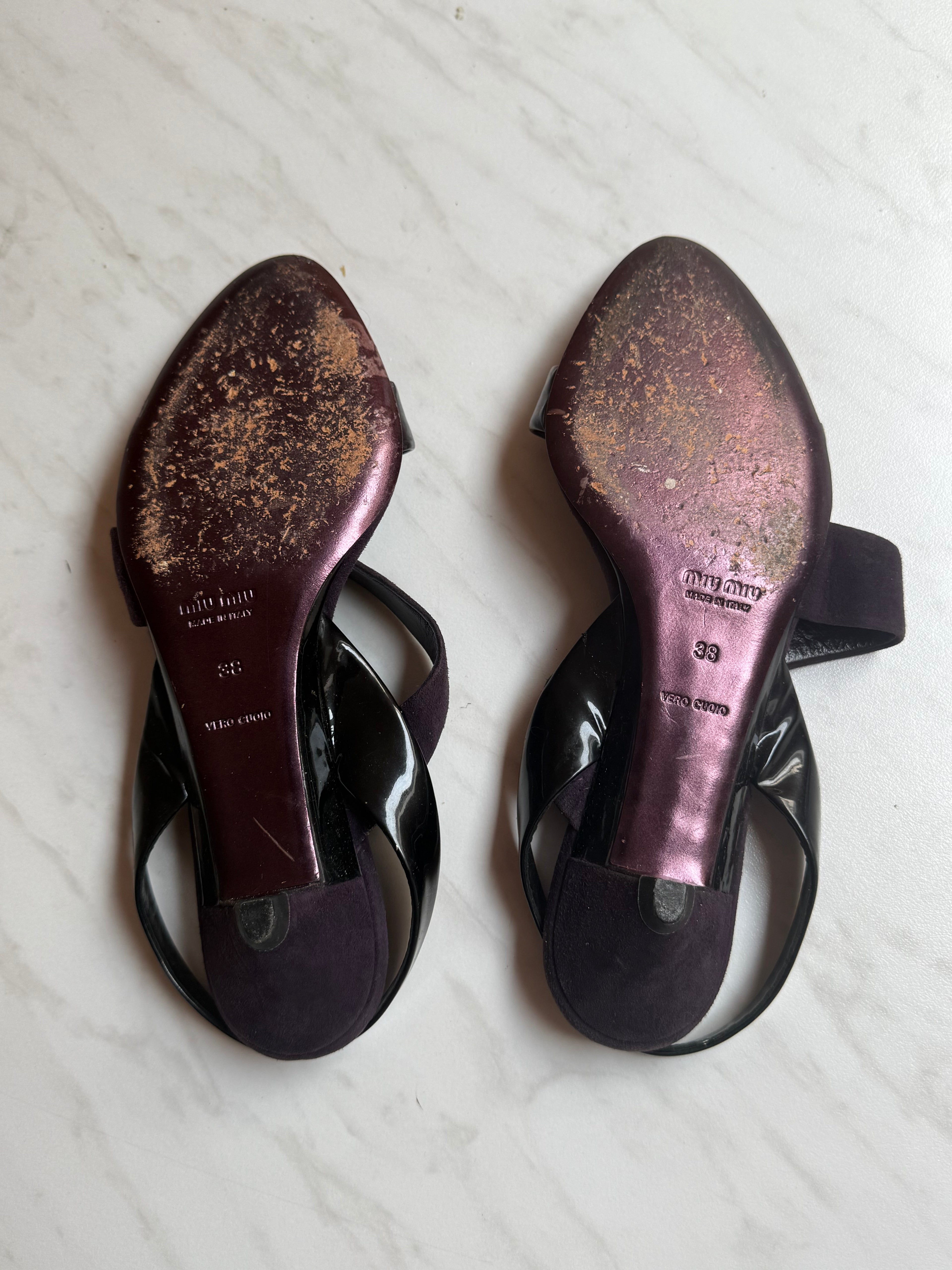 Miu miu violet sandals