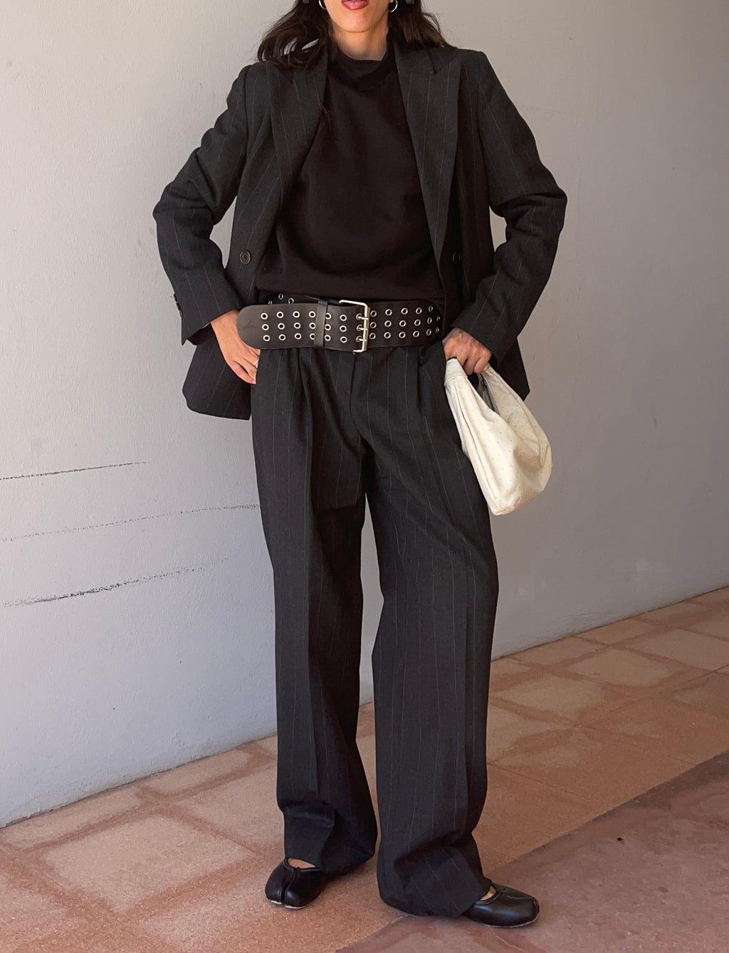 Gessato suit