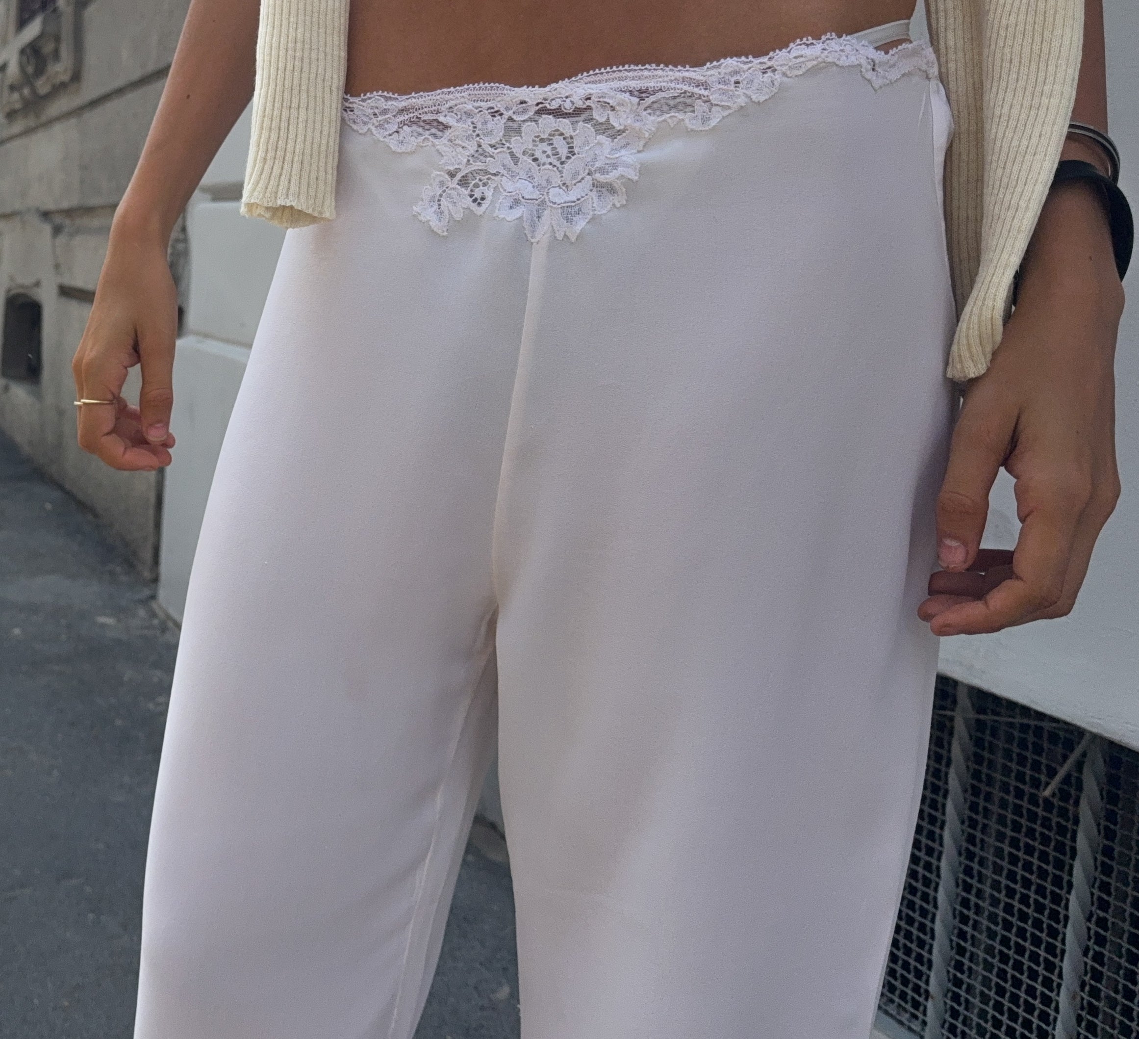 100% silk pants