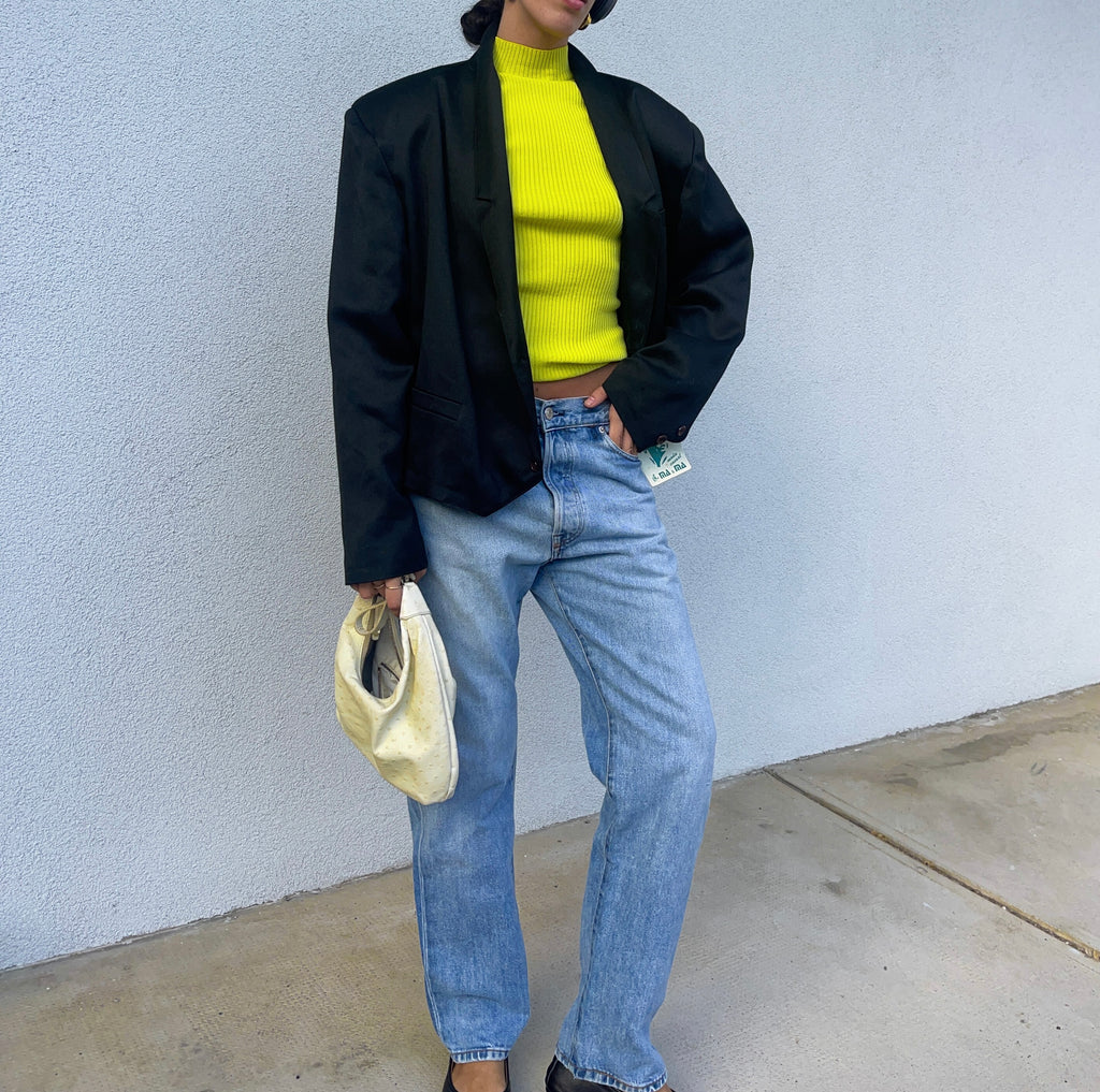 Black over blazer