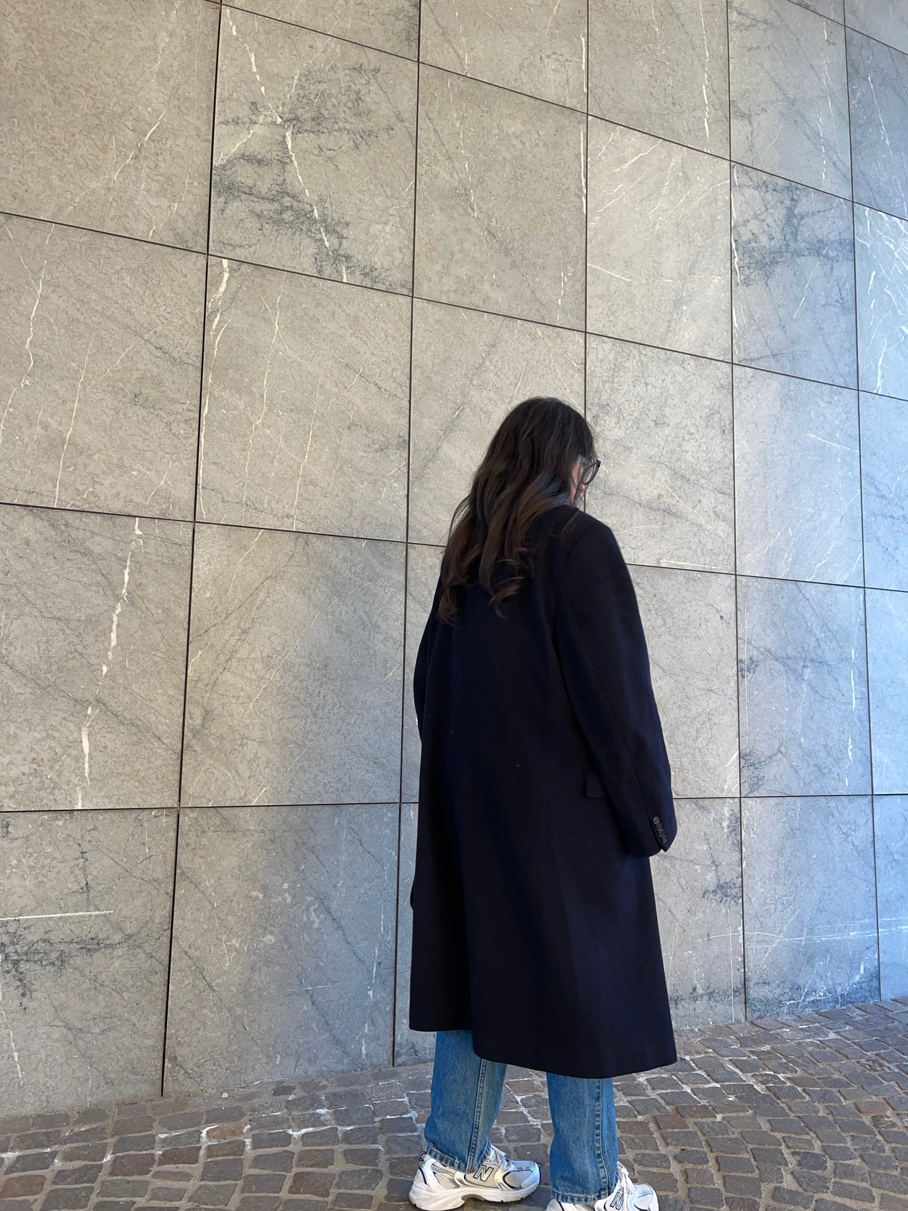 MAXI blue man coat