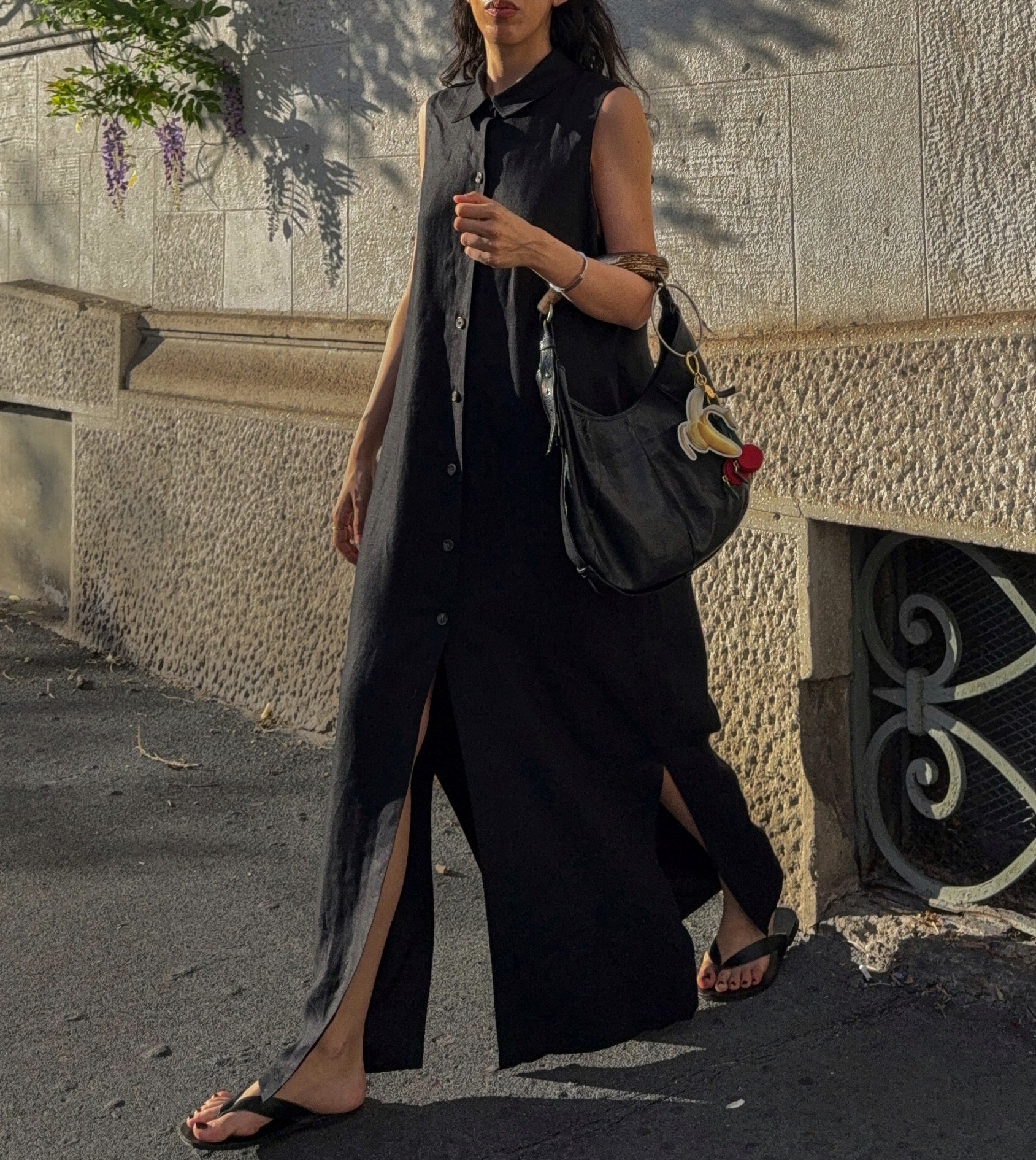 100 linen maxi dress / shirt