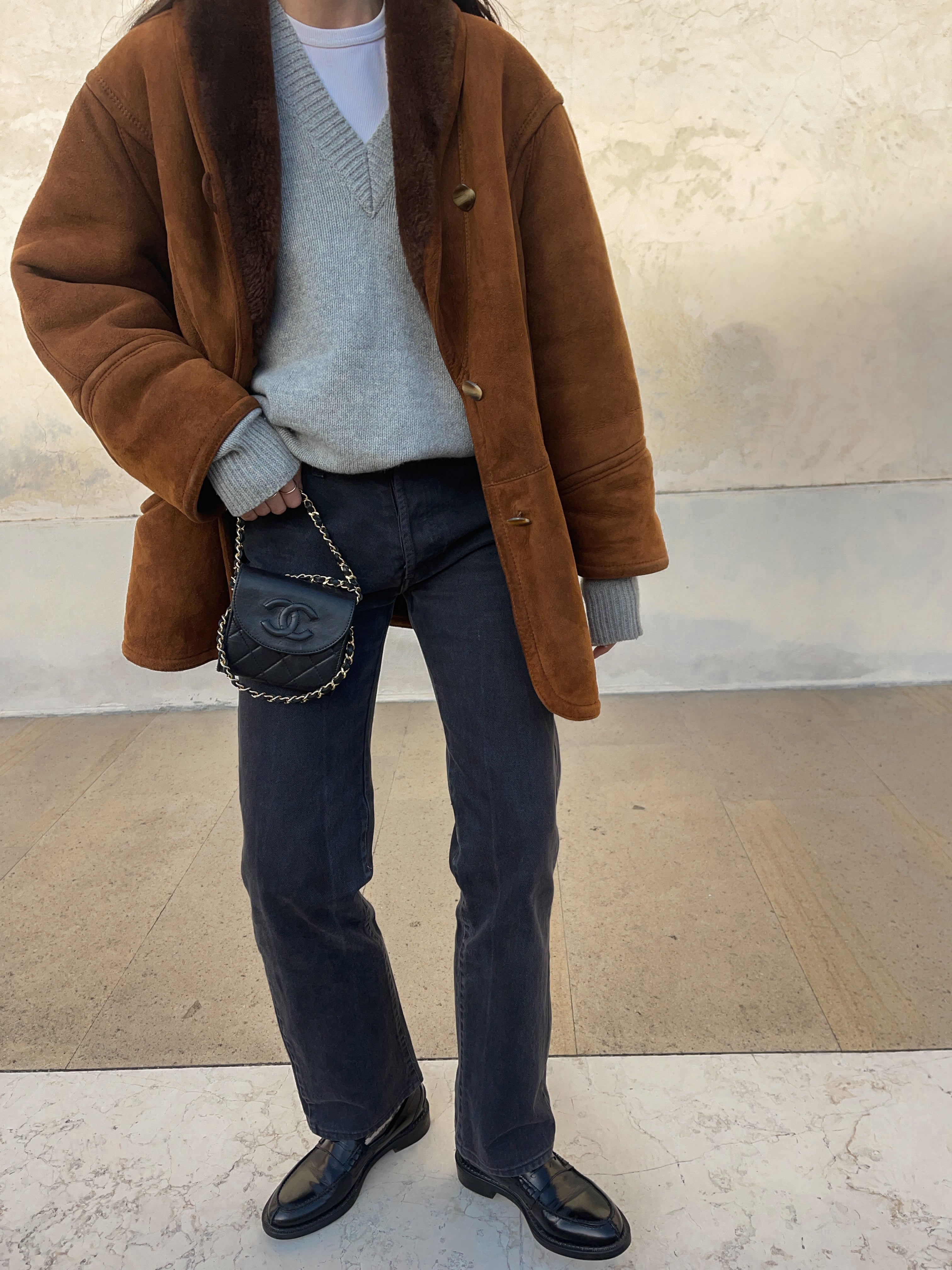 Chocolate shearling