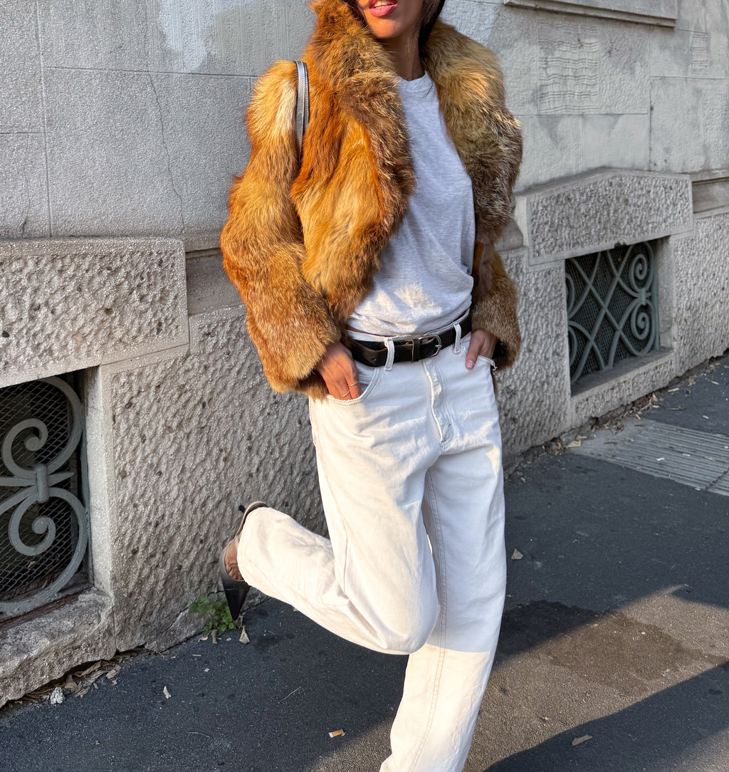 Fox fur vintage jacket