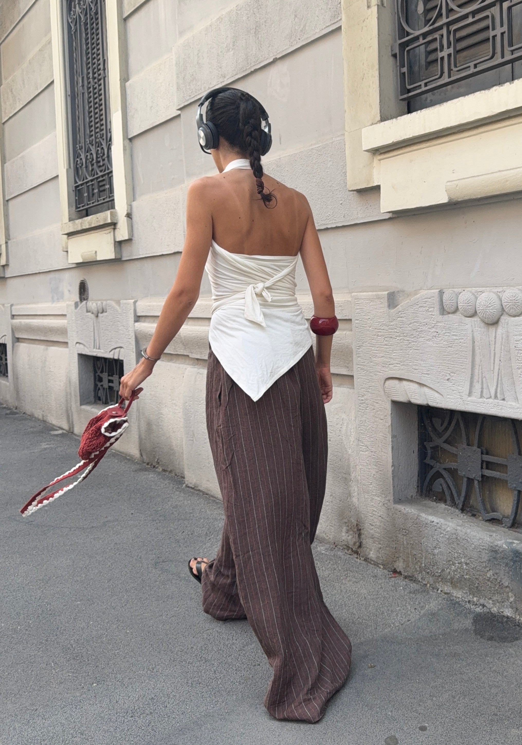 100% linen trousers
