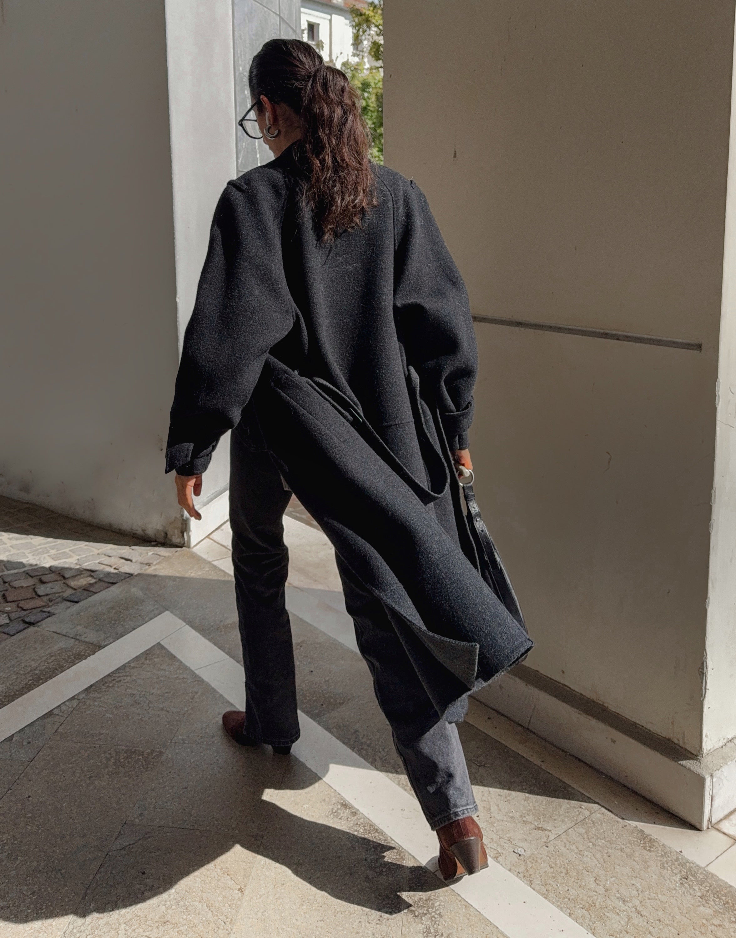 wool cashmere grey coat