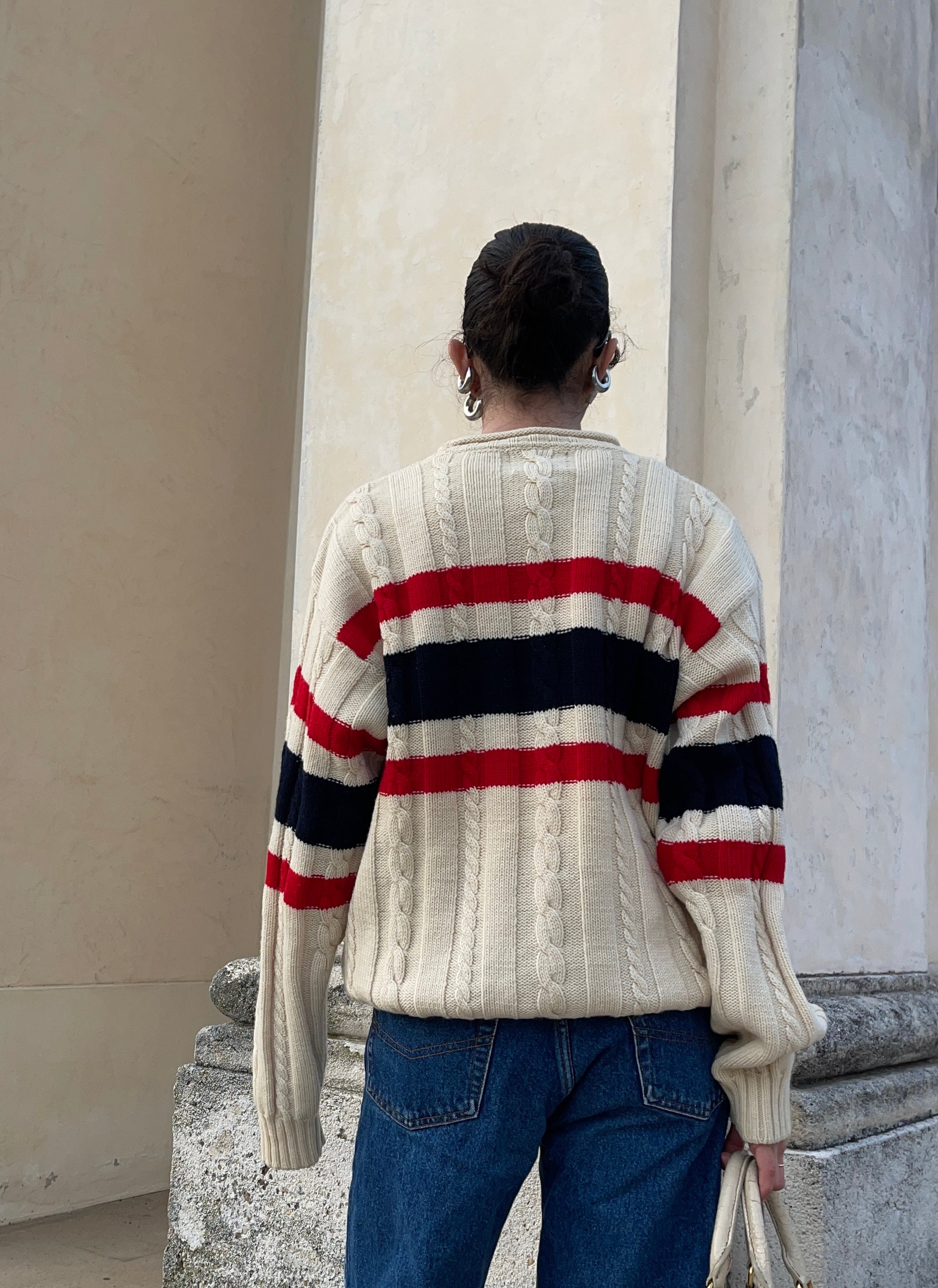 Striped wool jumper