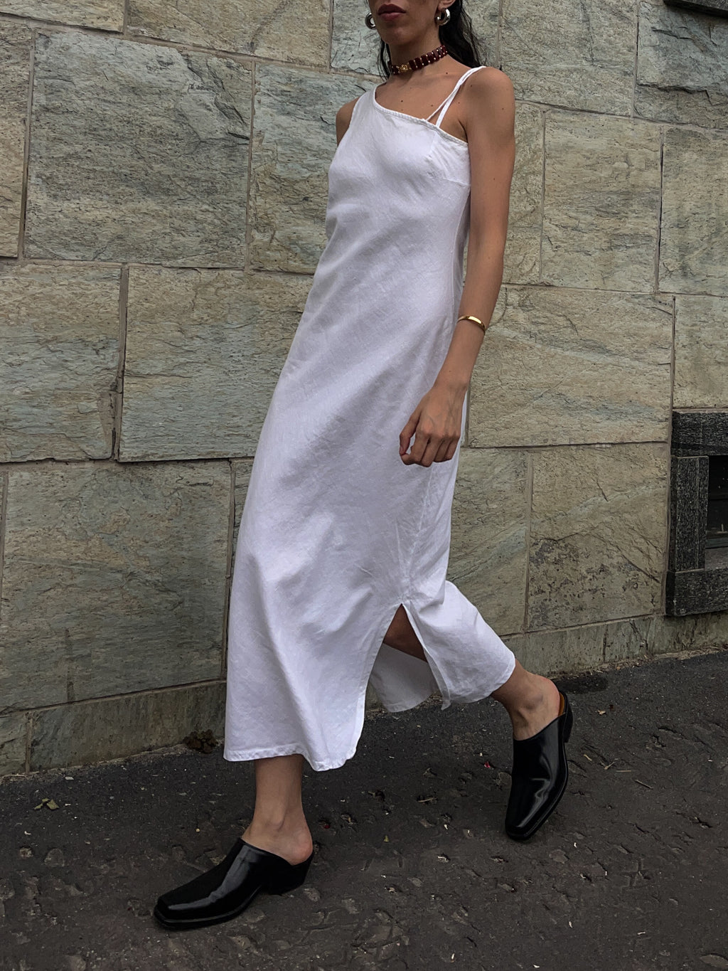 Monospalla linen dress