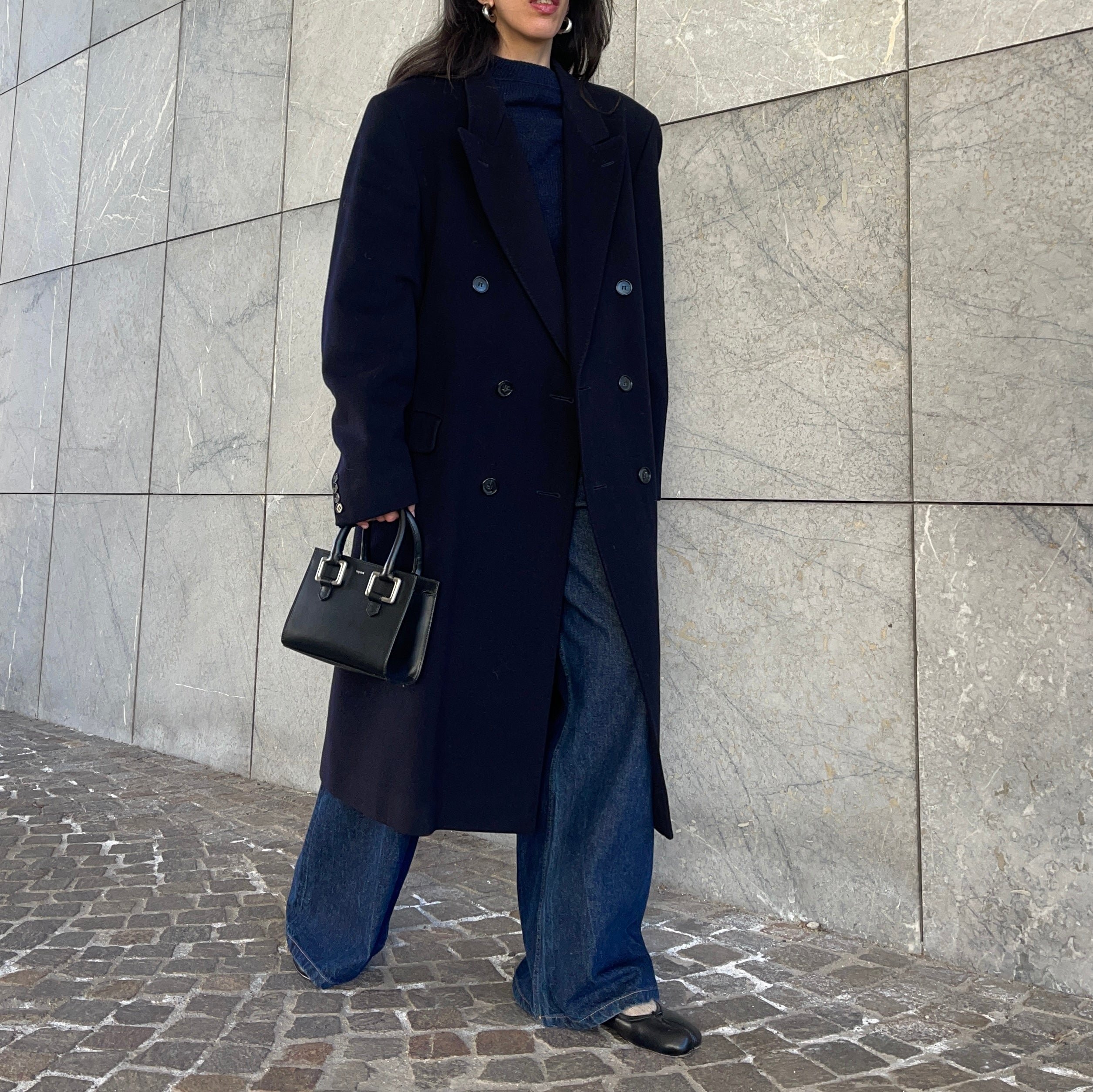 MAXI blue man coat