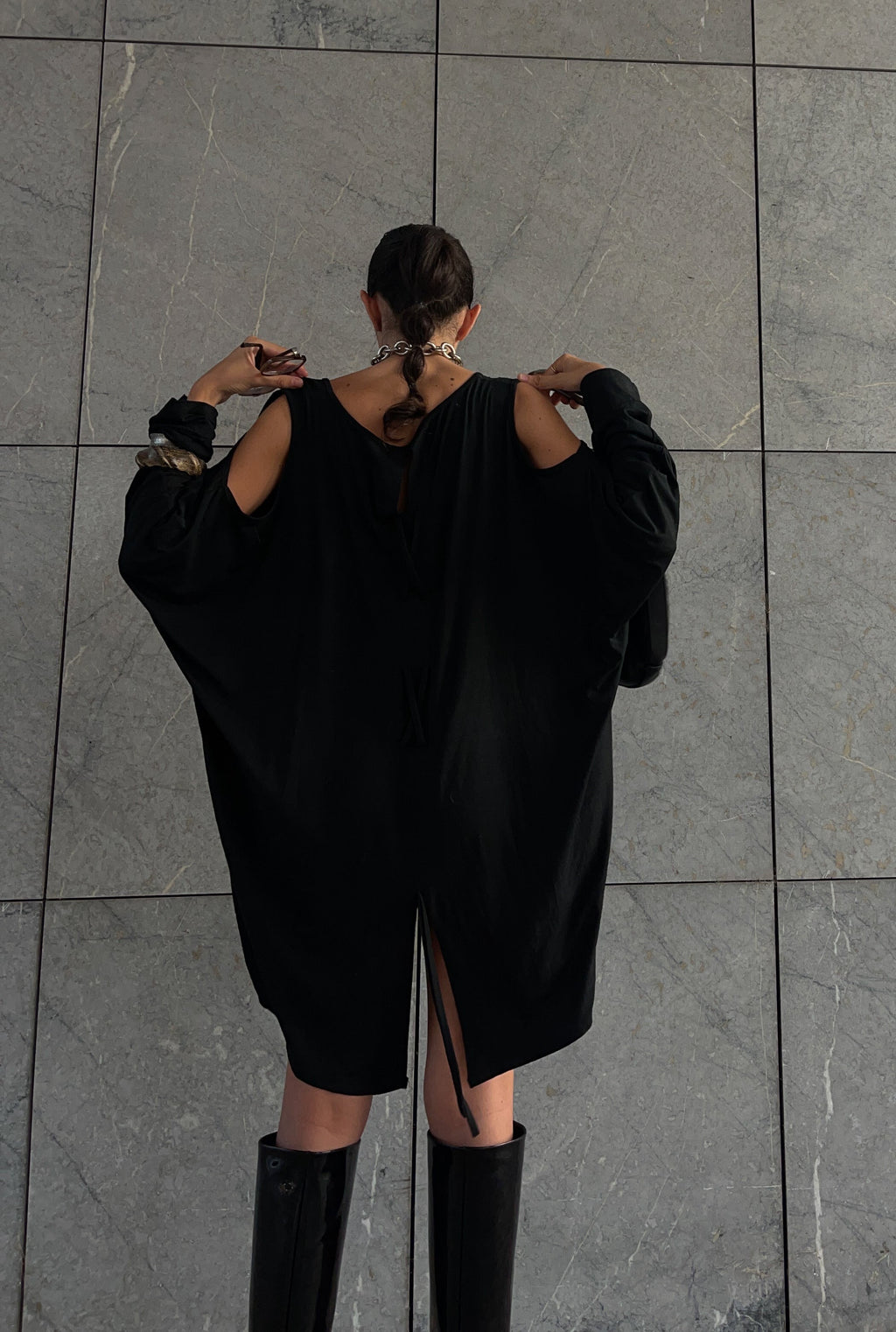 Y2k black tunic