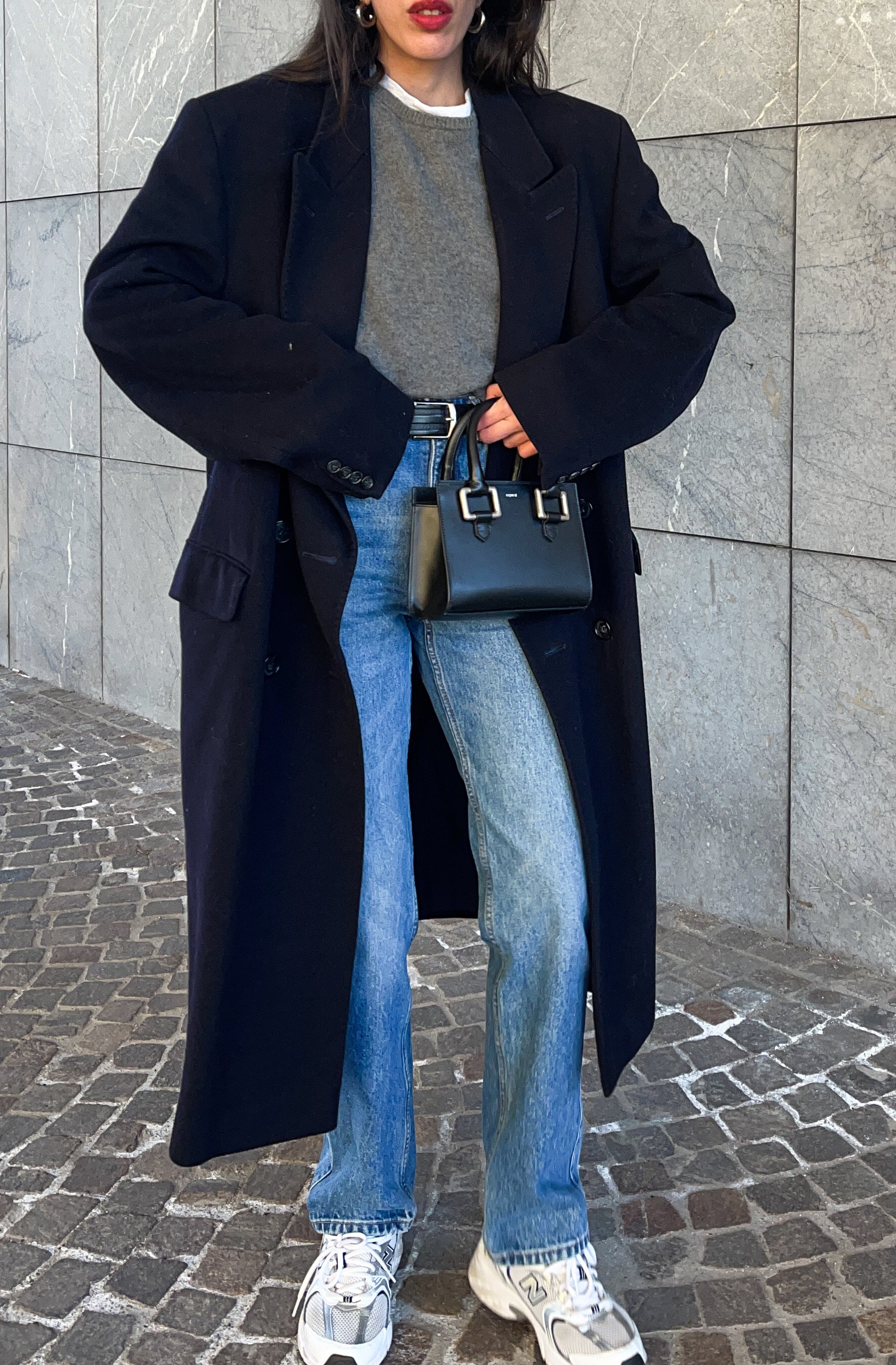 MAXI blue man coat