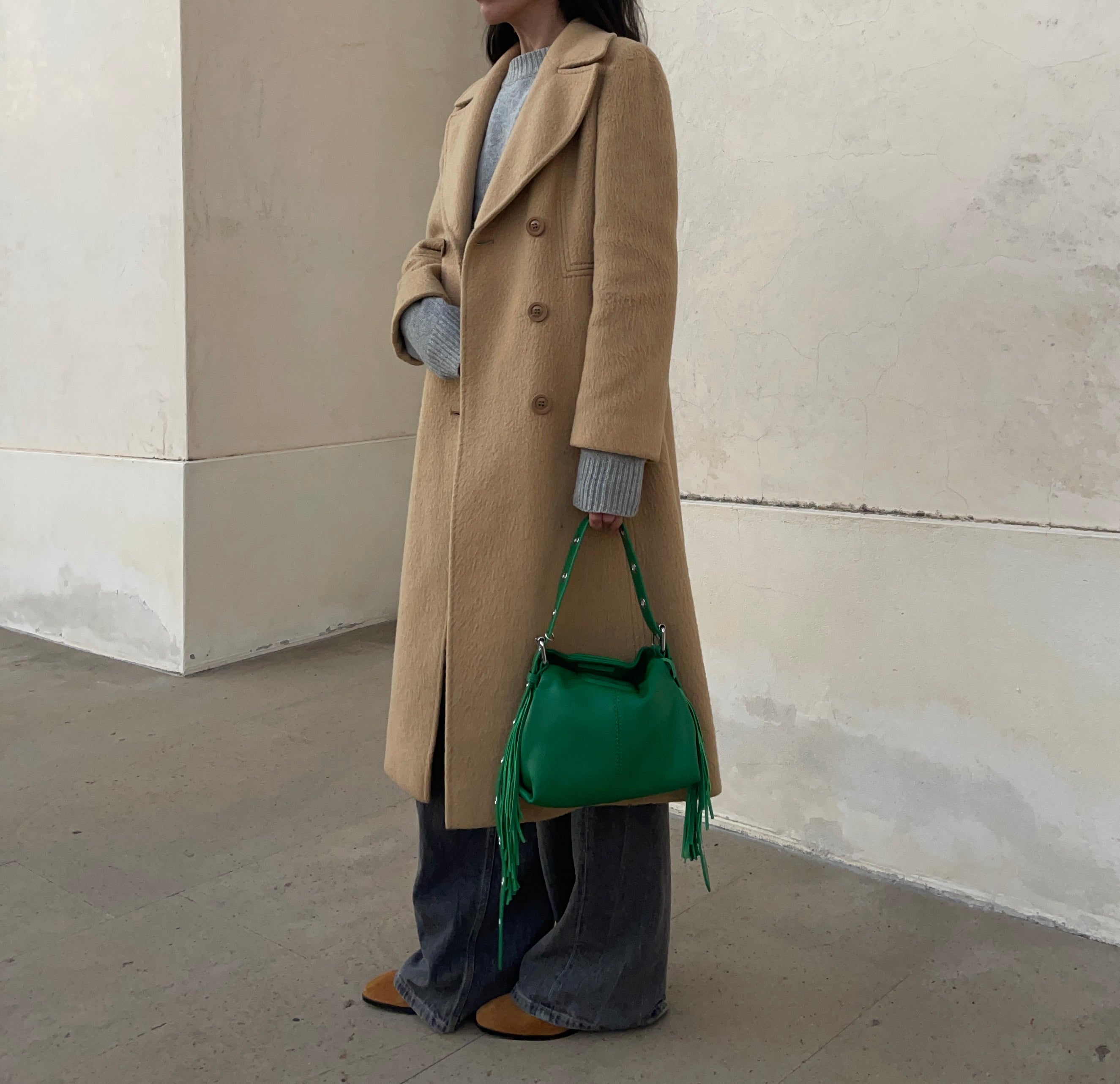 Camel petite coat