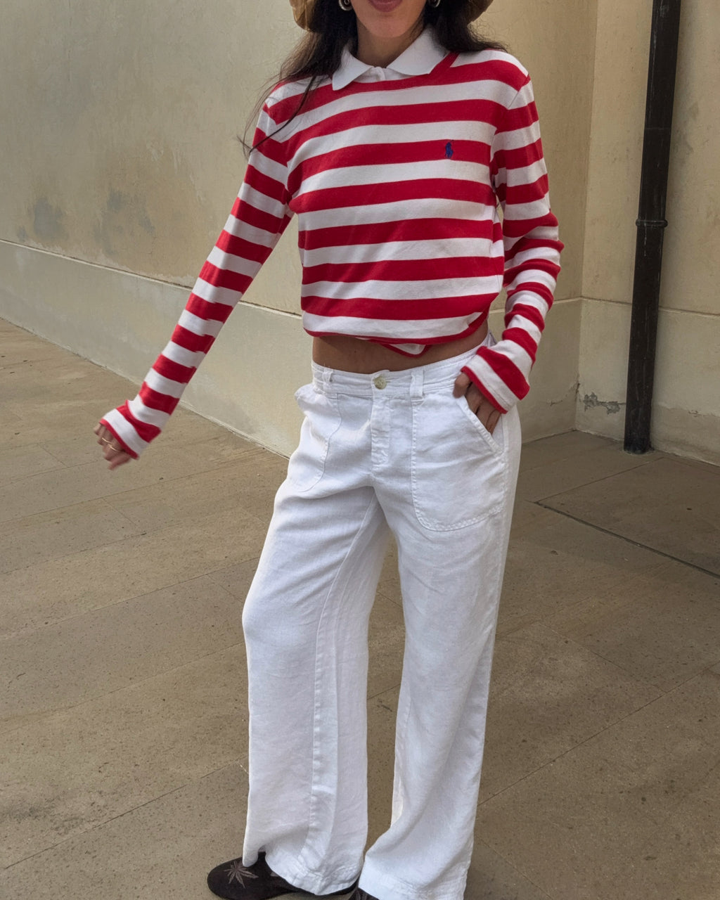 100% linen trousers